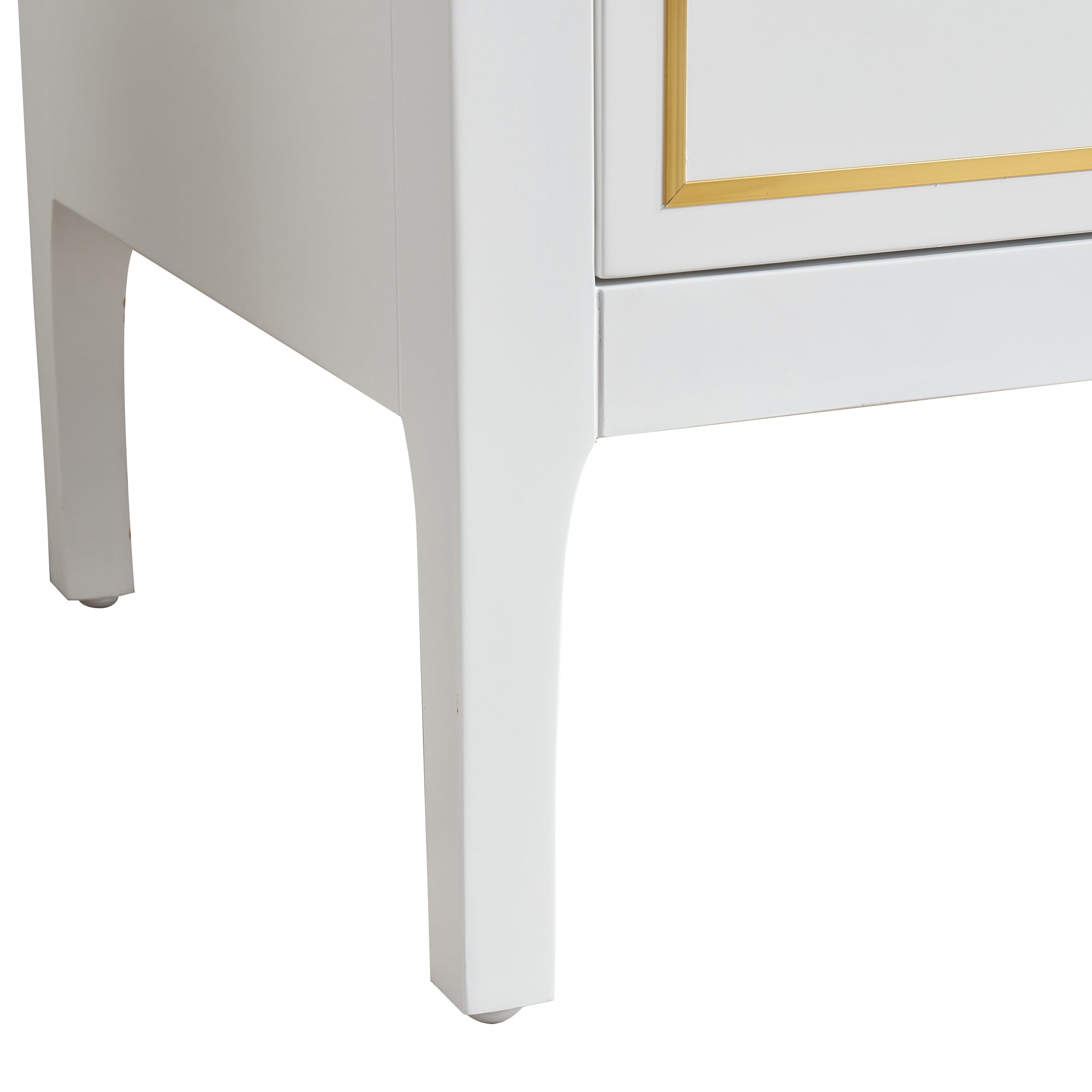 48 Inches Solid Wood Frame Freestanding Bathroom Vanity Set with Engineered Marble Top