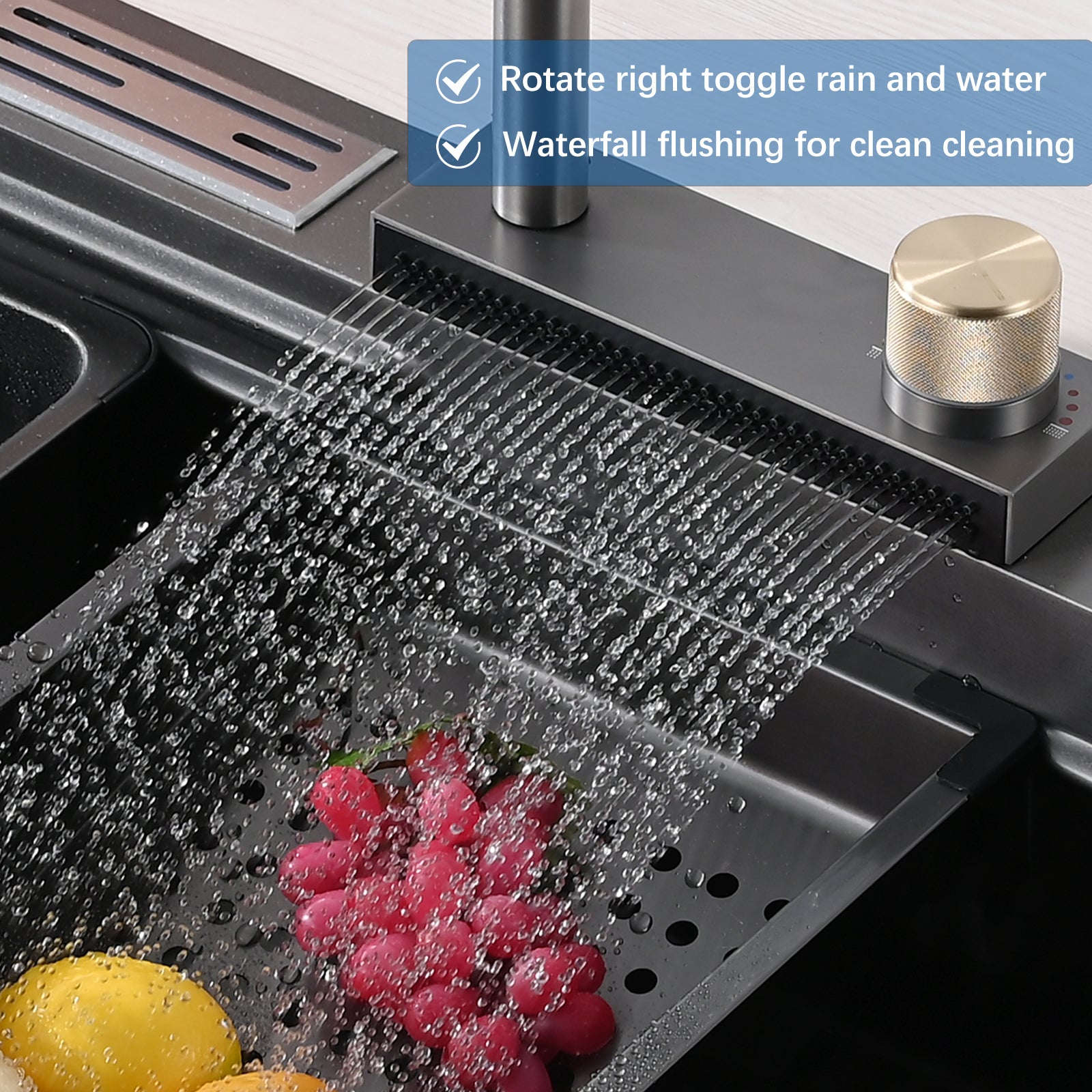 Stainless Steel Double Bowl Drop-in Kitchen Sink with Pull Down Faucet and Accessories(41-3018)