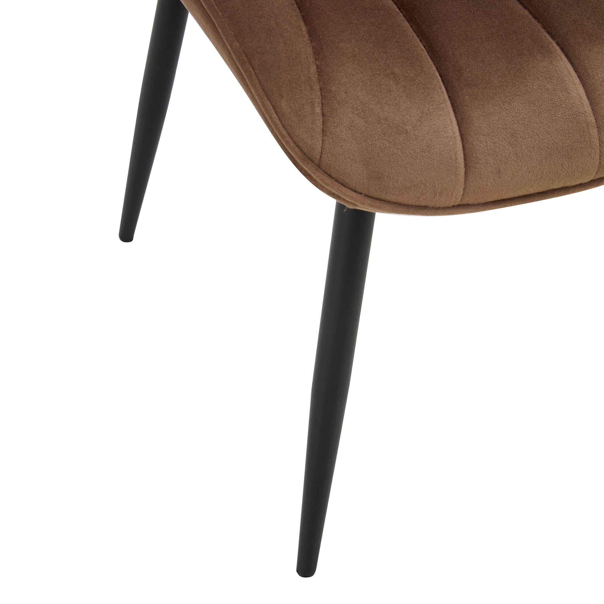 20 in.W Indoor Velvet 4 Dining Chairs with Cushions and Coated Legs