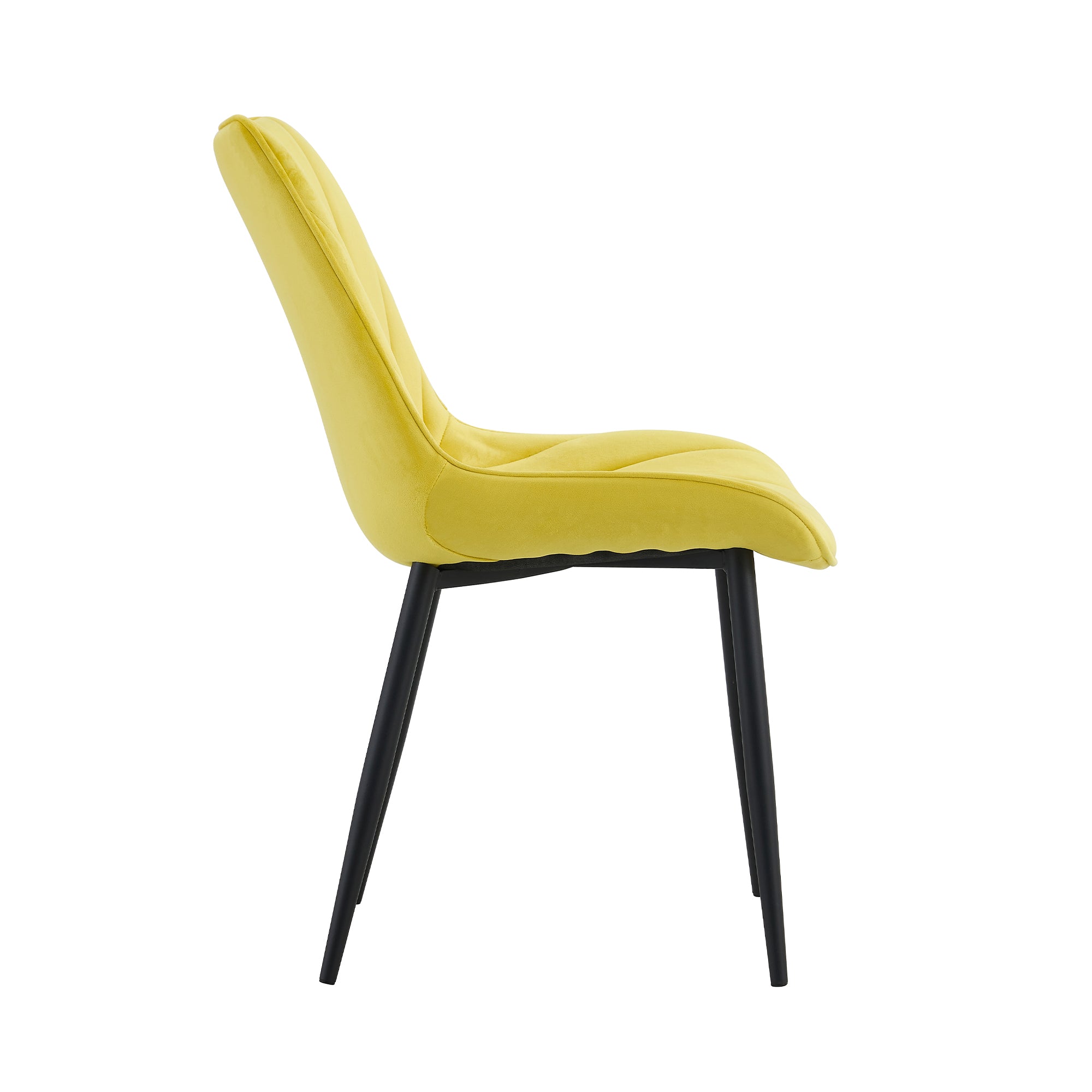 20 in.W Indoor Velvet 4 Dining Chairs with Cushions and Coated Legs