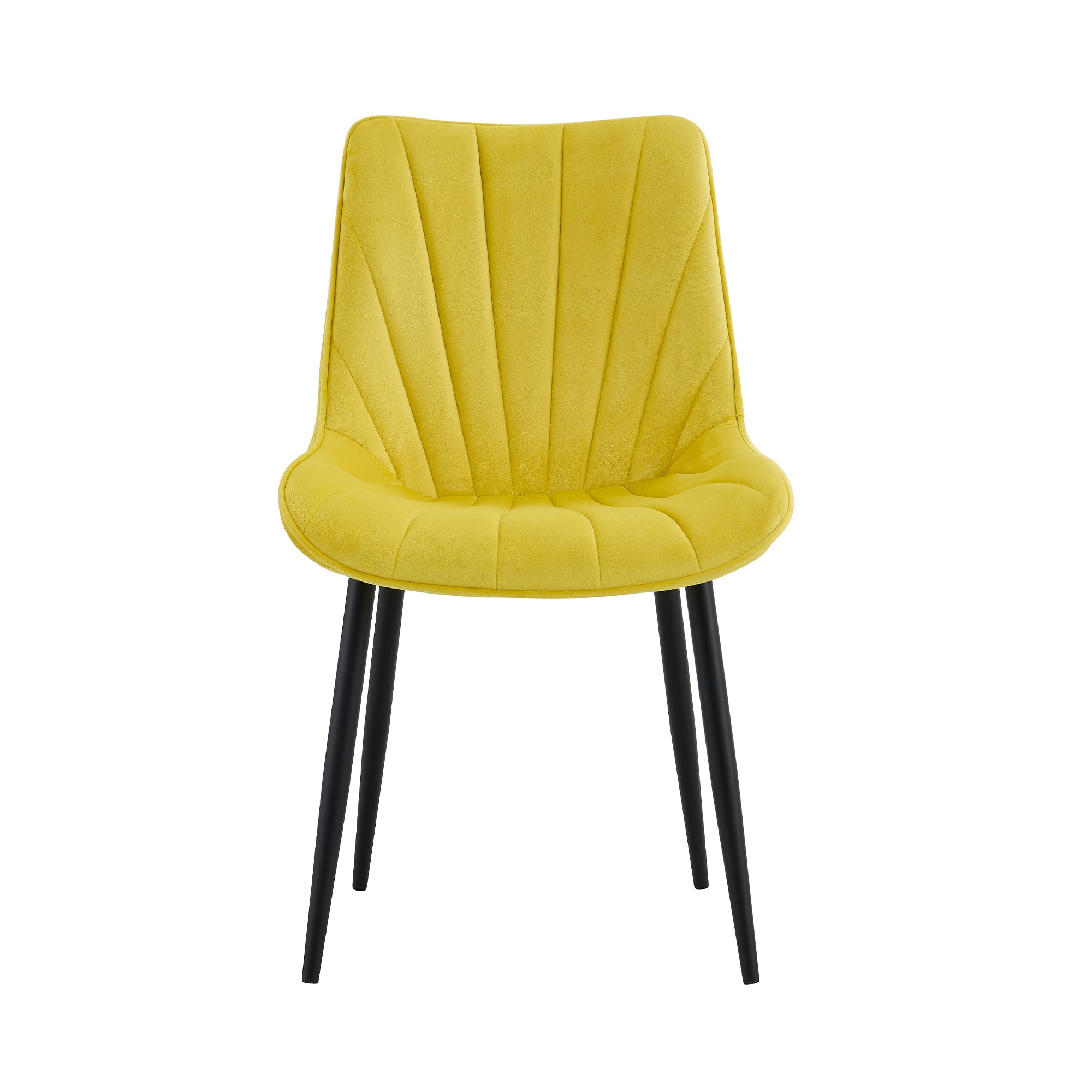 20 in.W Indoor Velvet 4 Dining Chairs with Cushions and Coated Legs
