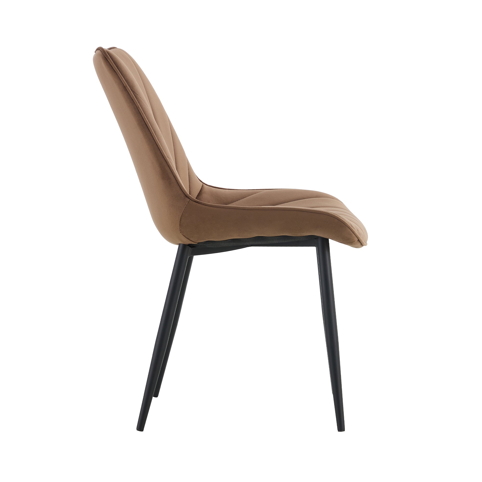20 in.W Indoor Velvet 4 Dining Chairs with Cushions and Coated Legs