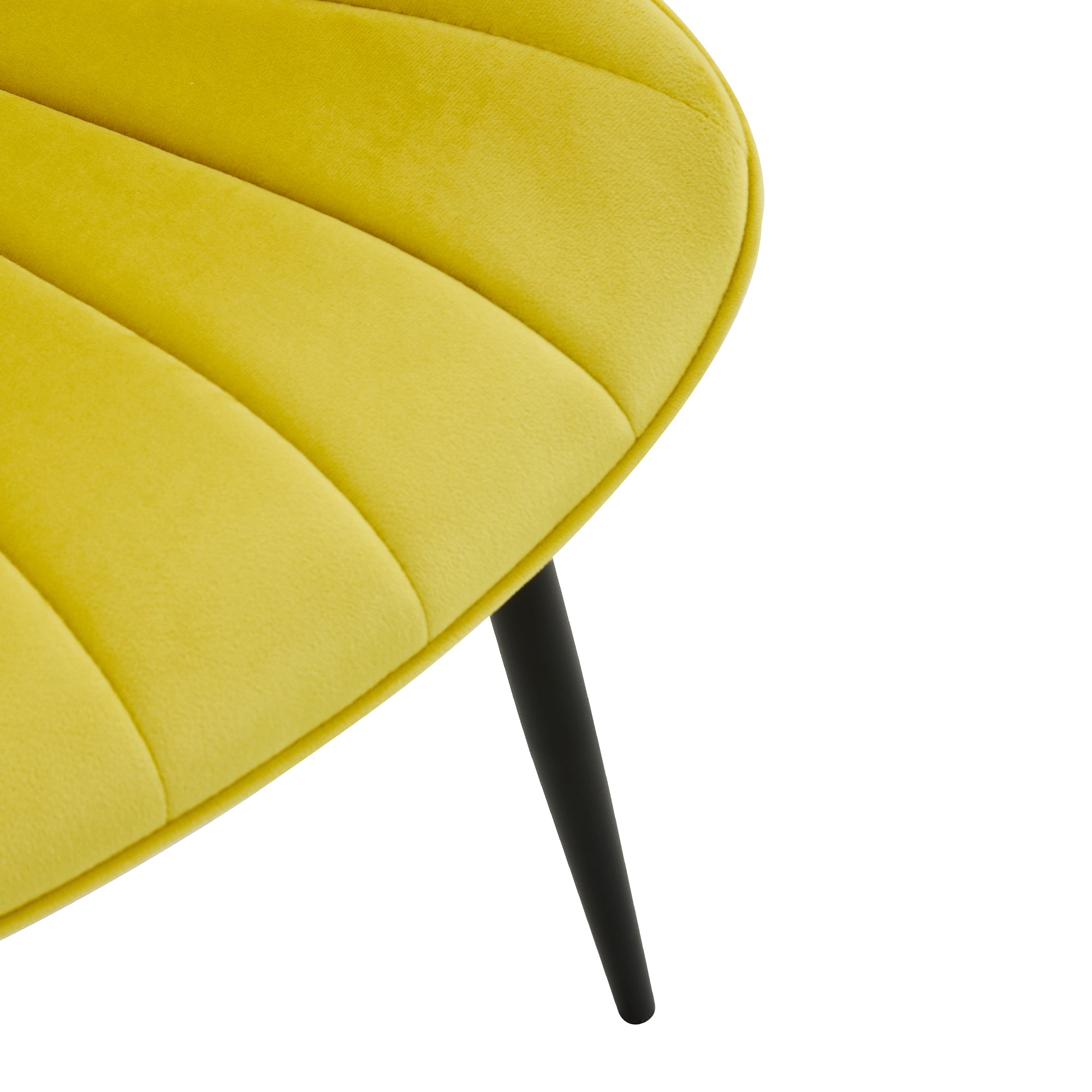 20 in.W Indoor Velvet 4 Dining Chairs with Cushions and Coated Legs