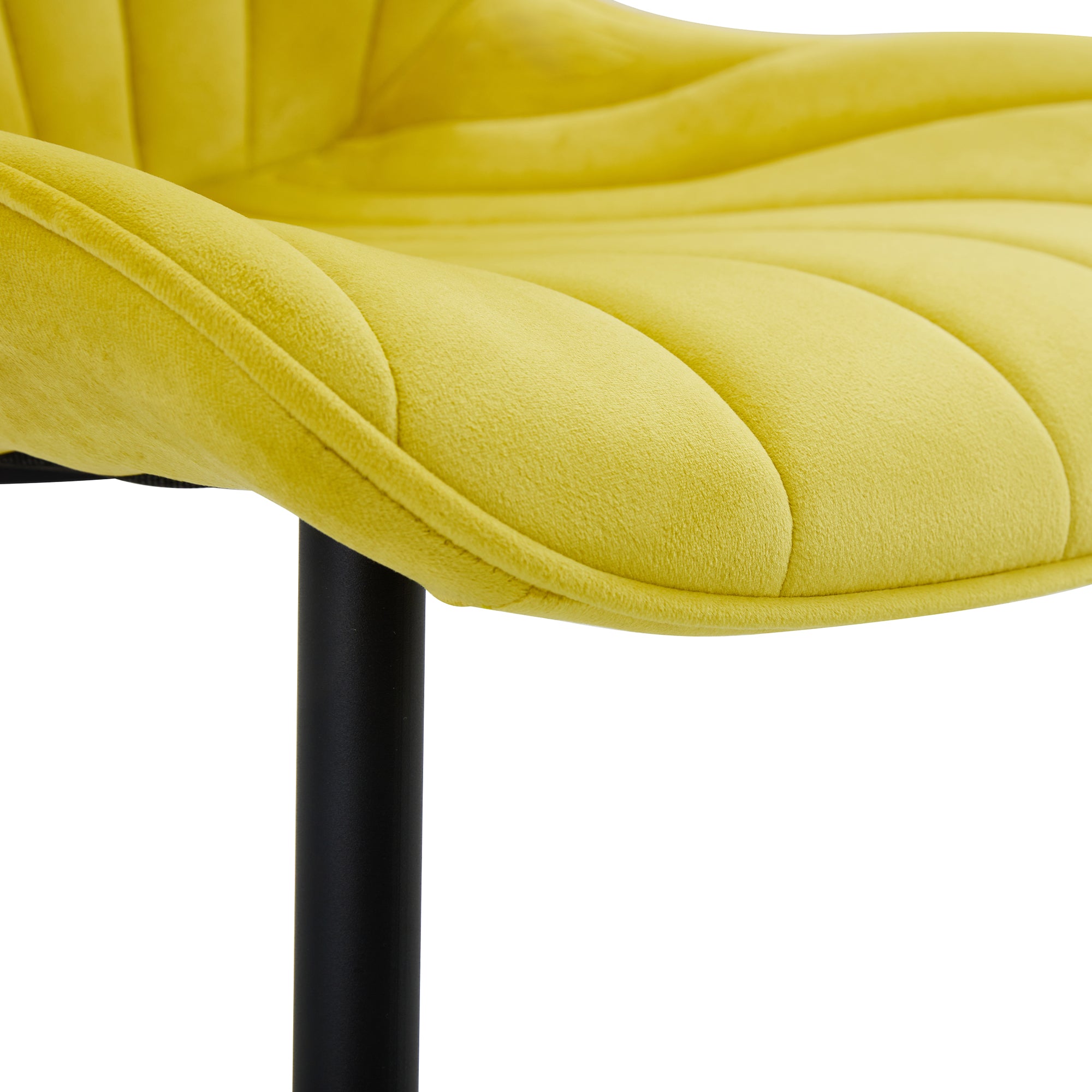 20 in.W Indoor Velvet 4 Dining Chairs with Cushions and Coated Legs
