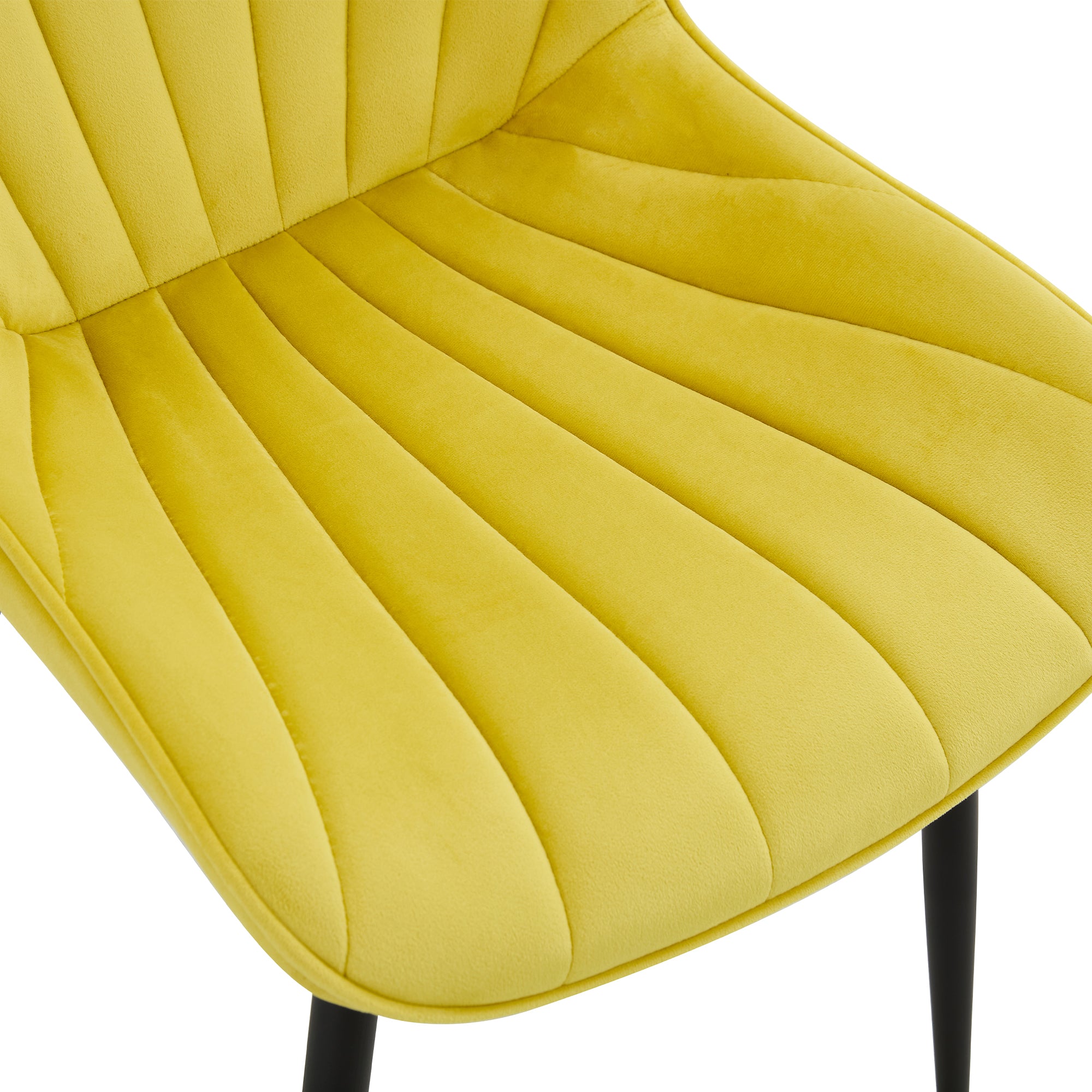 20 in.W Indoor Velvet 4 Dining Chairs with Cushions and Coated Legs
