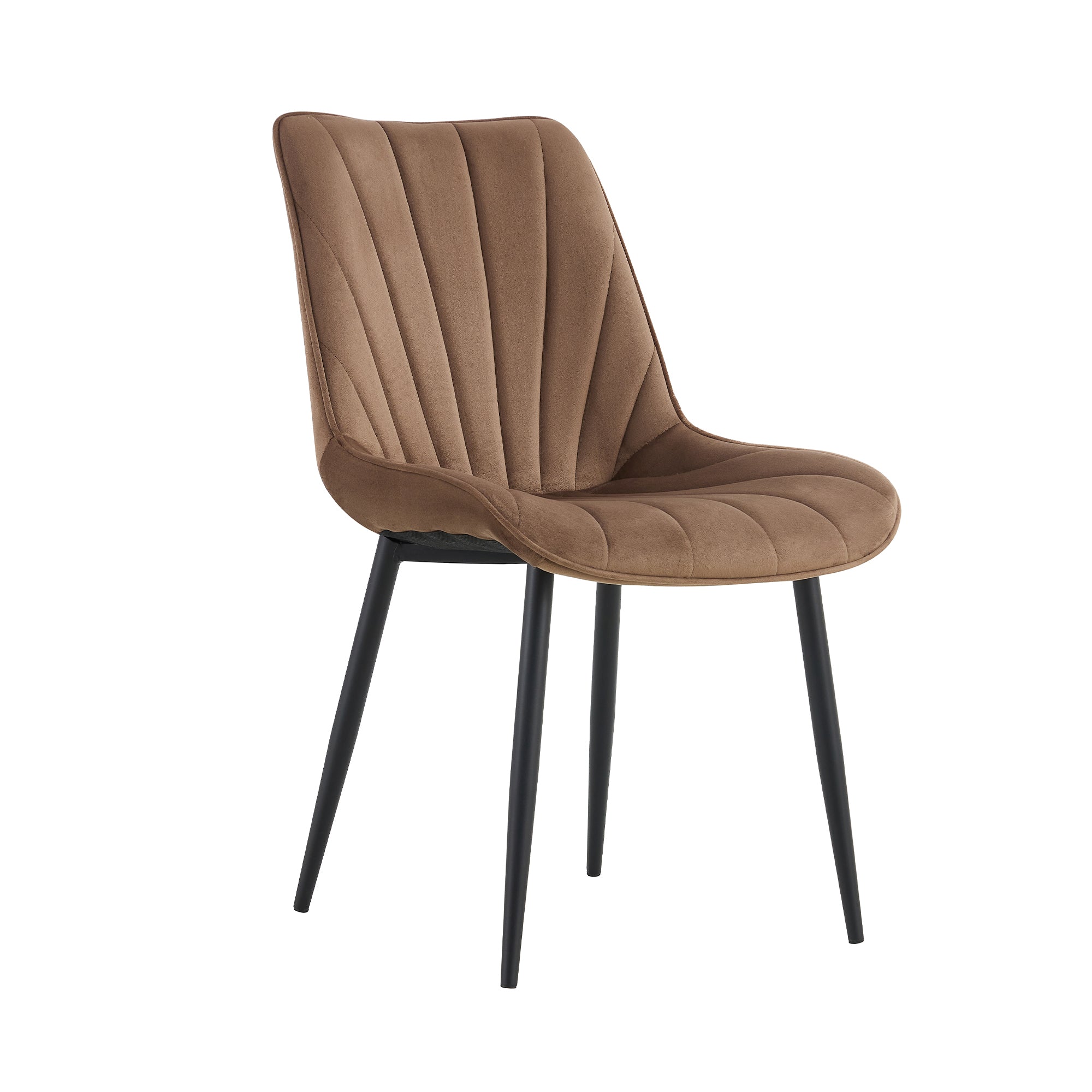 20 in.W Indoor Velvet 4 Dining Chairs with Cushions and Coated Legs