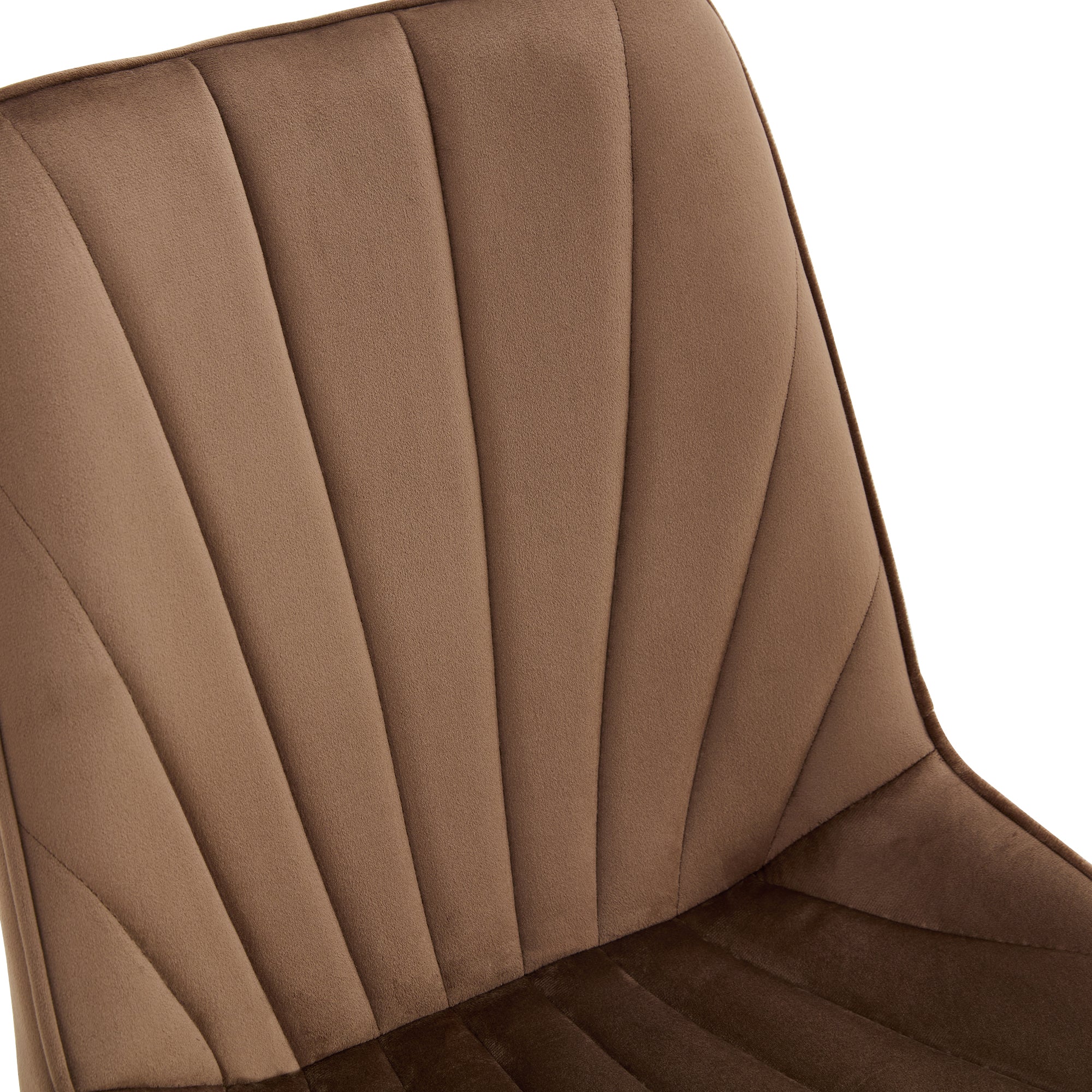 20 in.W Indoor Velvet 4 Dining Chairs with Cushions and Coated Legs