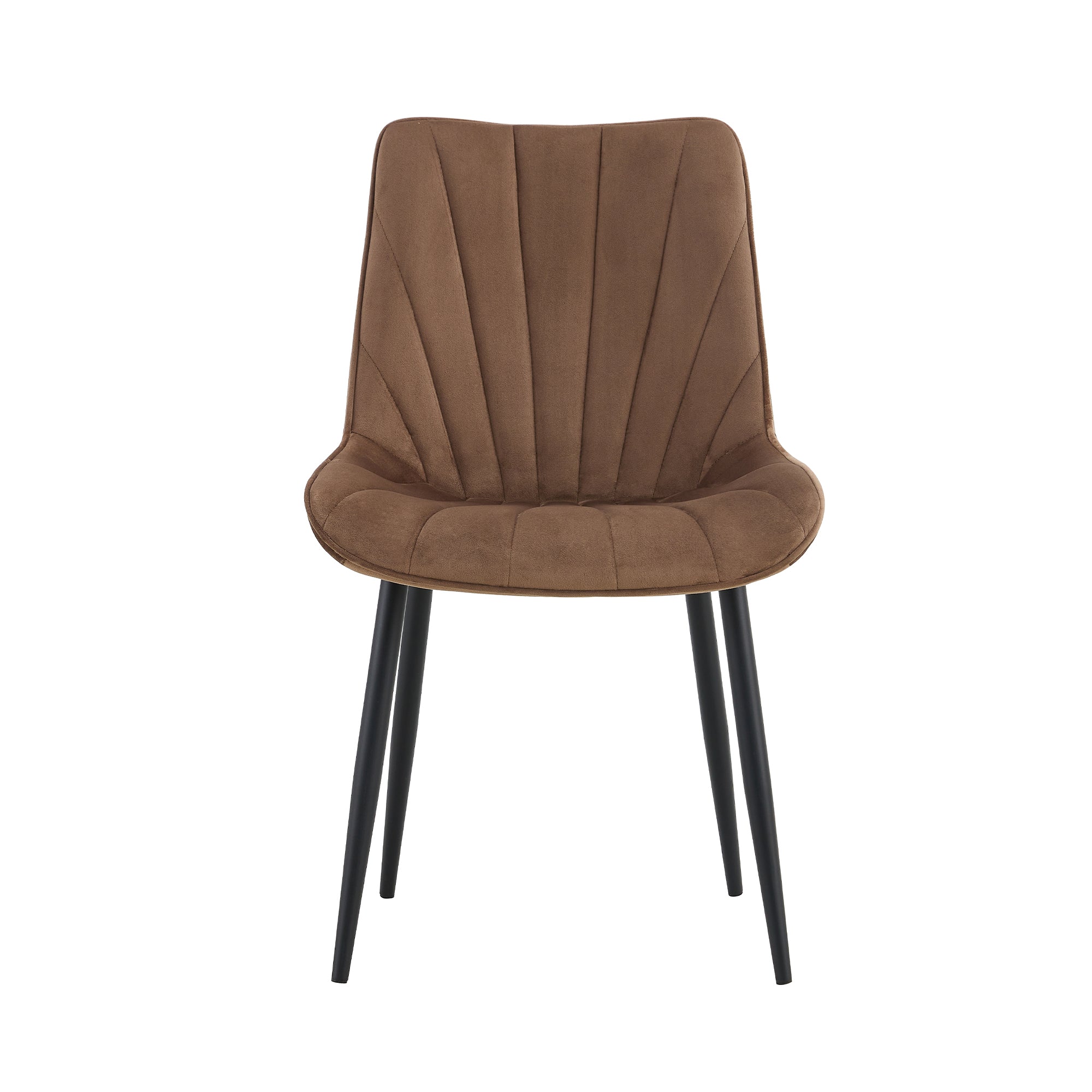 20 in.W Indoor Velvet 4 Dining Chairs with Cushions and Coated Legs
