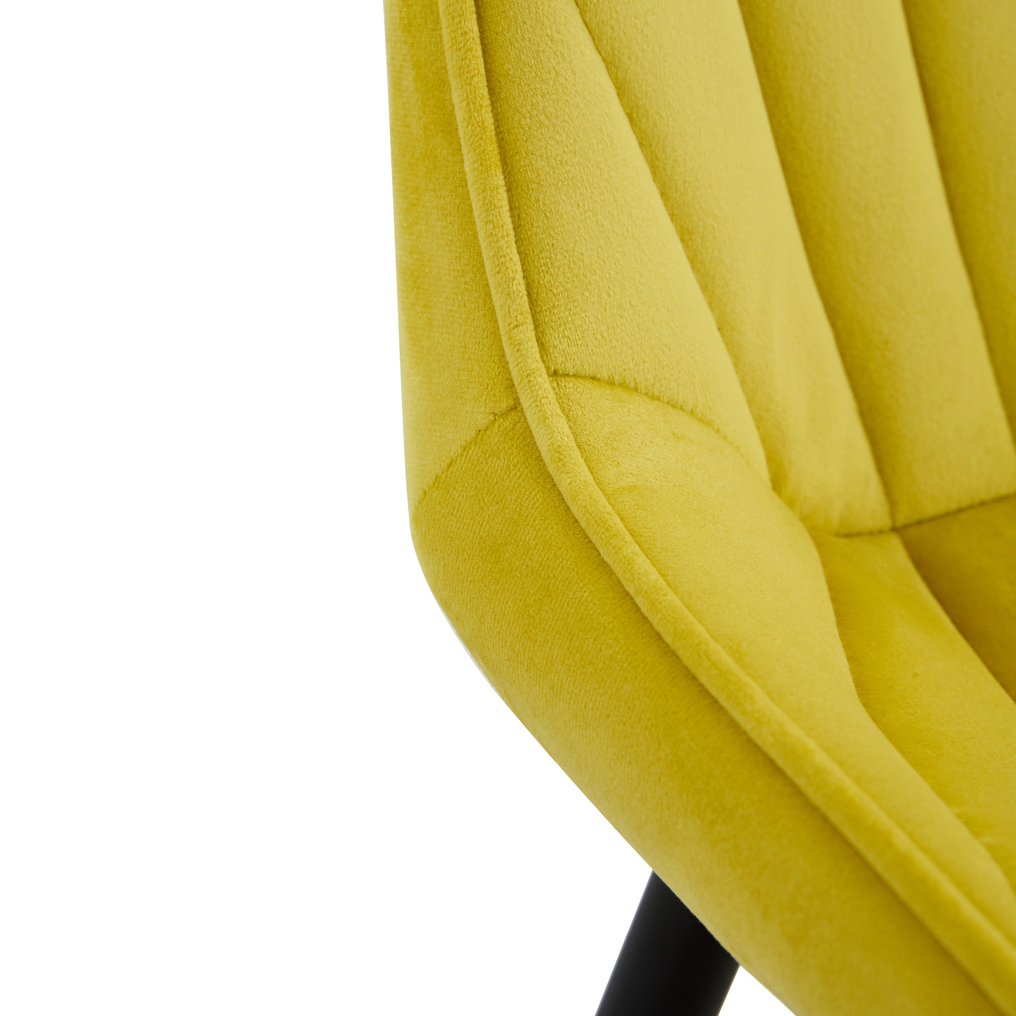 20 in.W Indoor Velvet 4 Dining Chairs with Cushions and Coated Legs