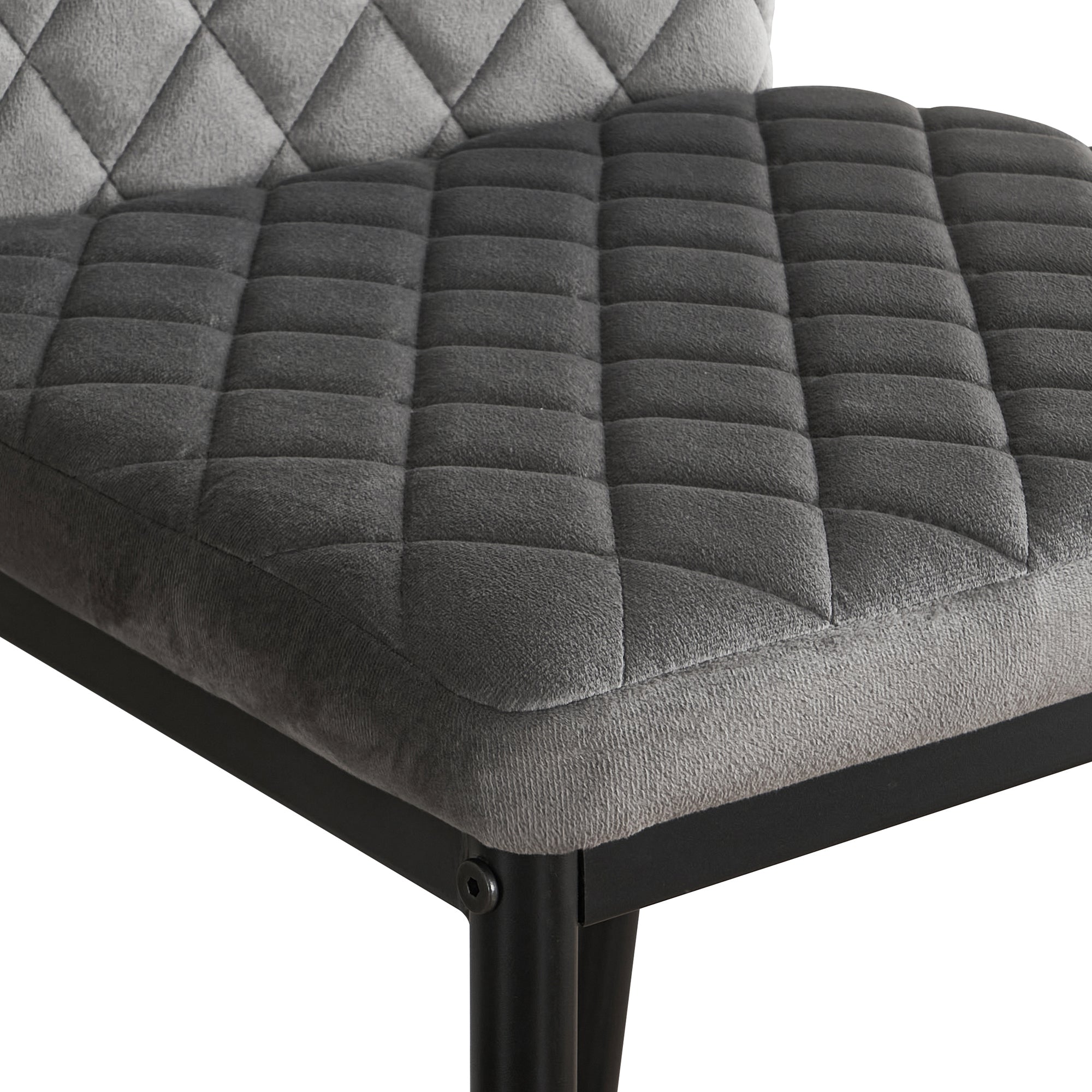 Stylish Flannel 2 Bar Chair with Metal Legs for Dining,Kitchen and Bar