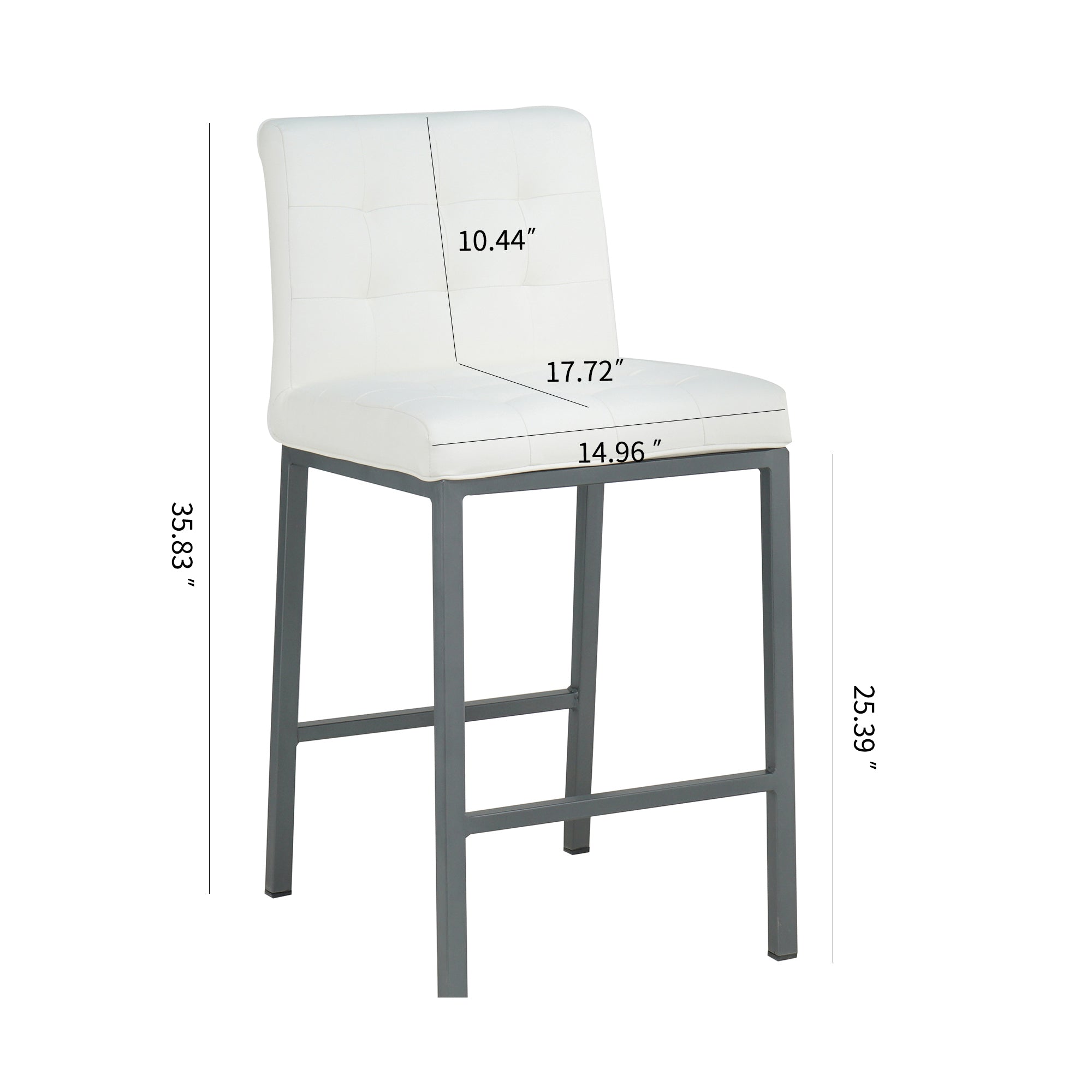 2-set Foam Modern Design Dining Chair with Metal Legs