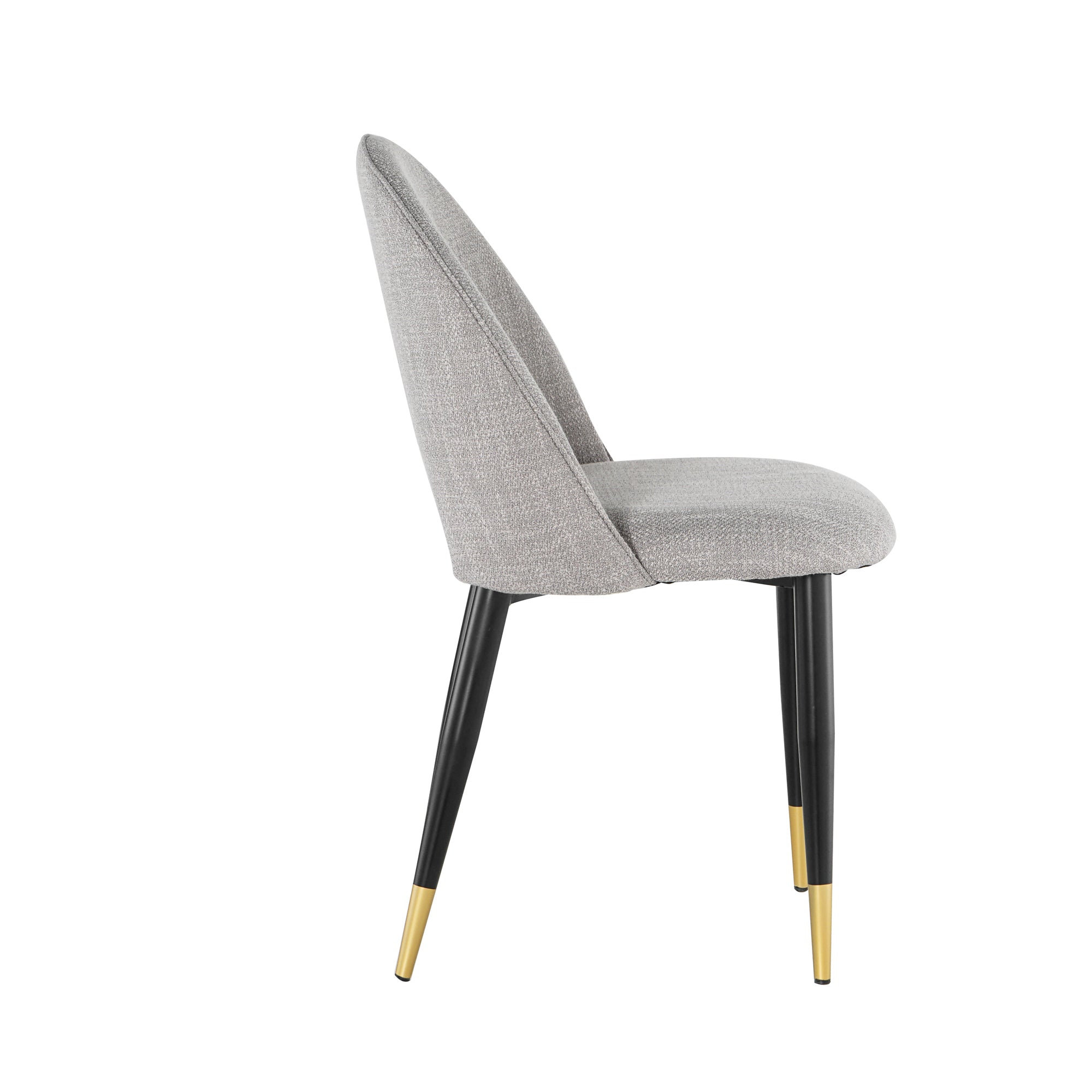 2-set Nordic Style Meta Dining Chairs with Metal Legs