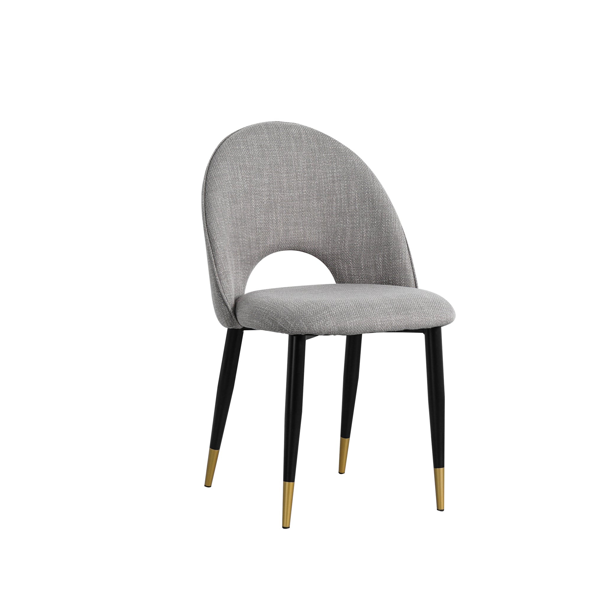 2-set Nordic Style Meta Dining Chairs with Metal Legs