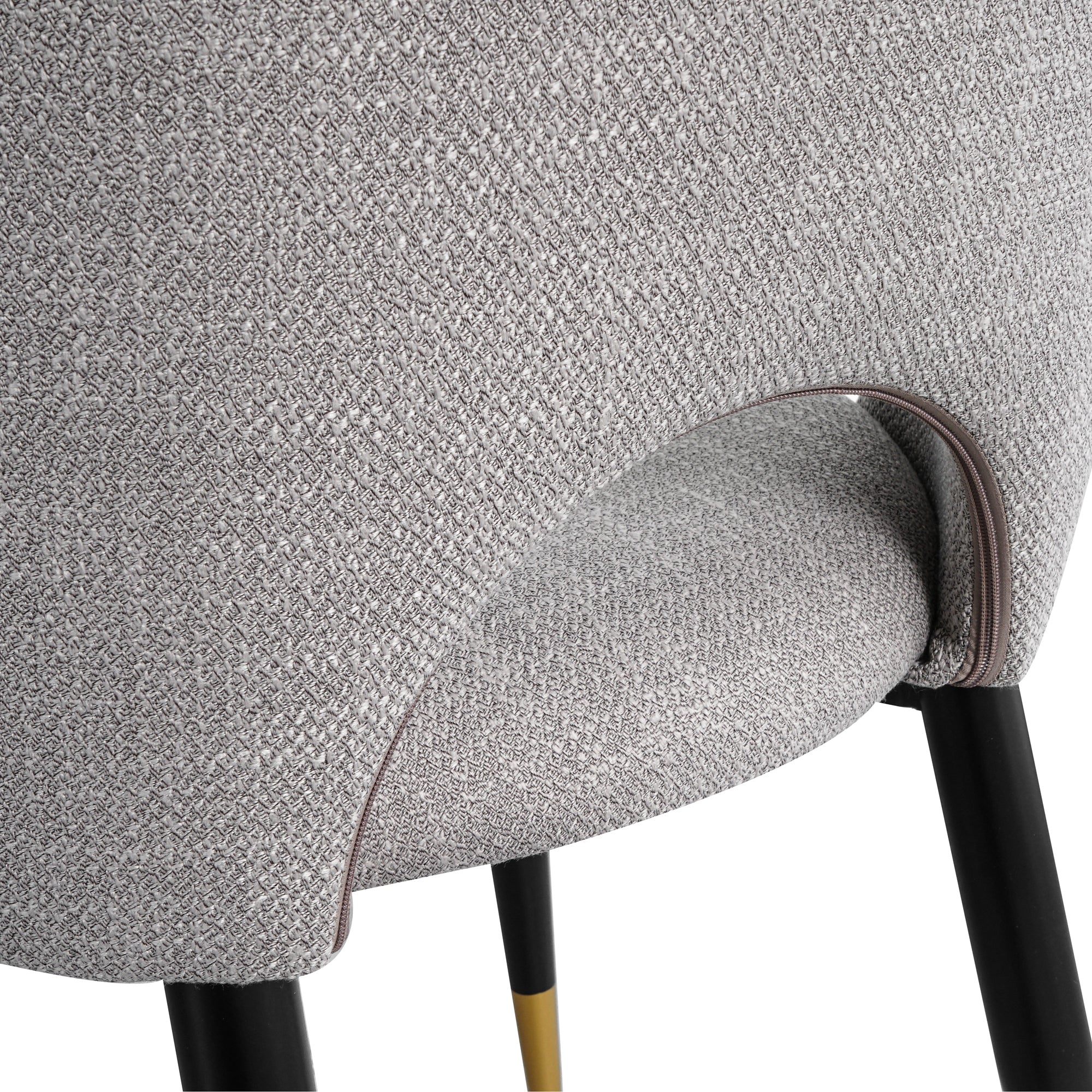 2-set Nordic Style Meta Dining Chairs with Metal Legs
