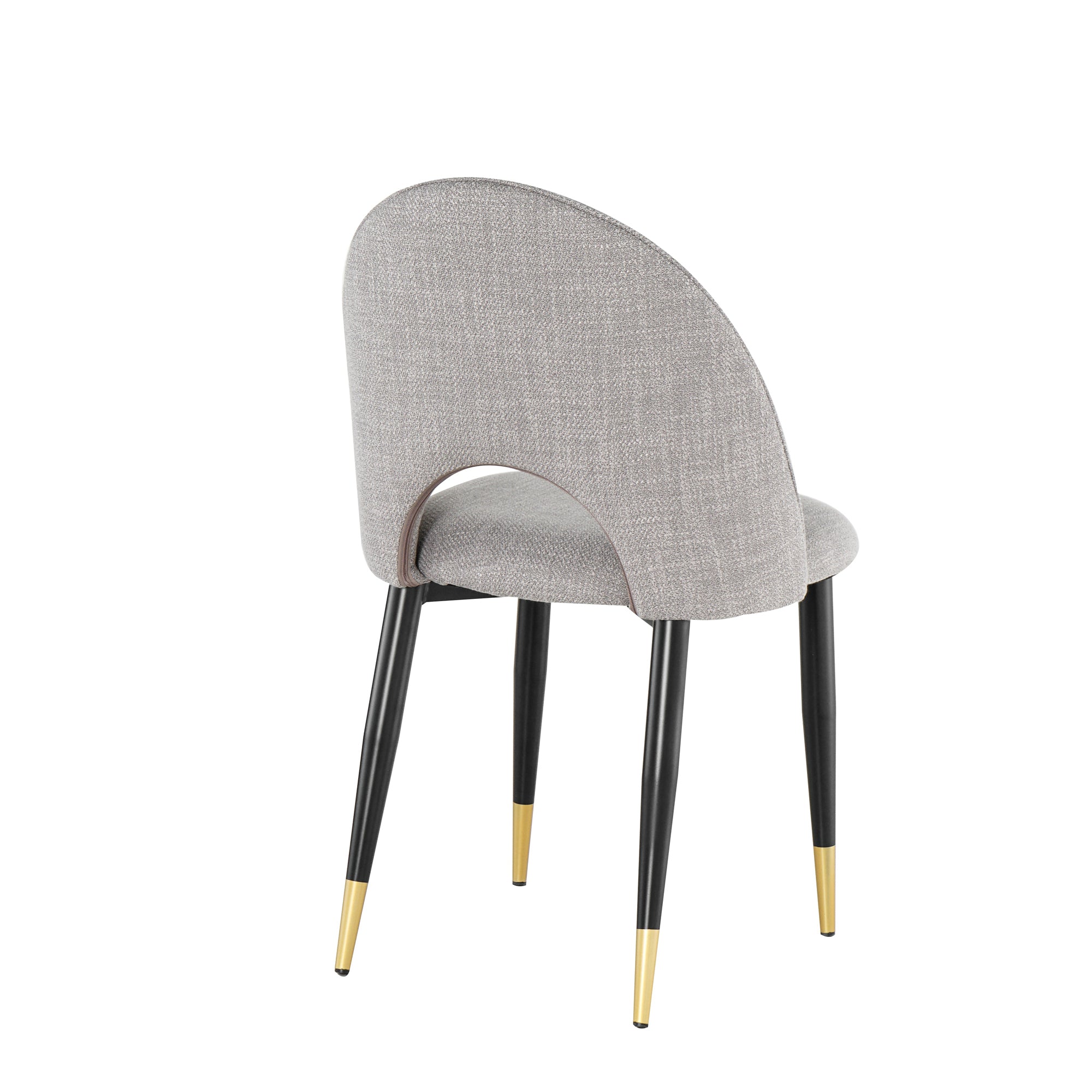 2-set Nordic Style Meta Dining Chairs with Metal Legs