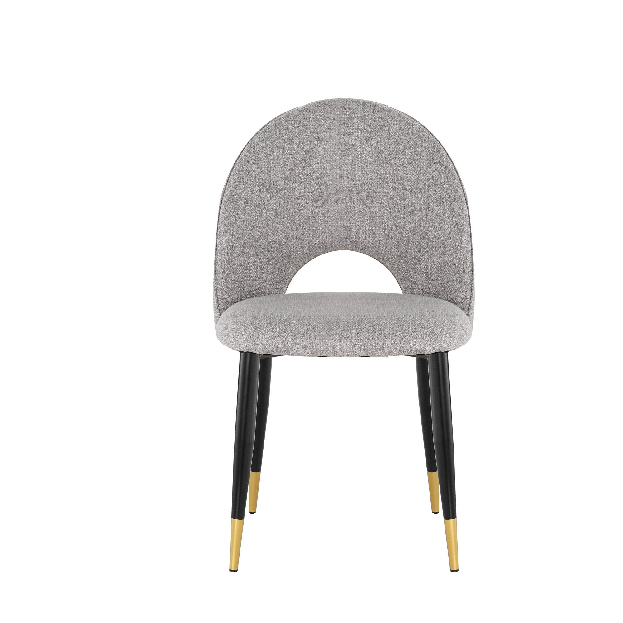 2-set Nordic Style Meta Dining Chairs with Metal Legs