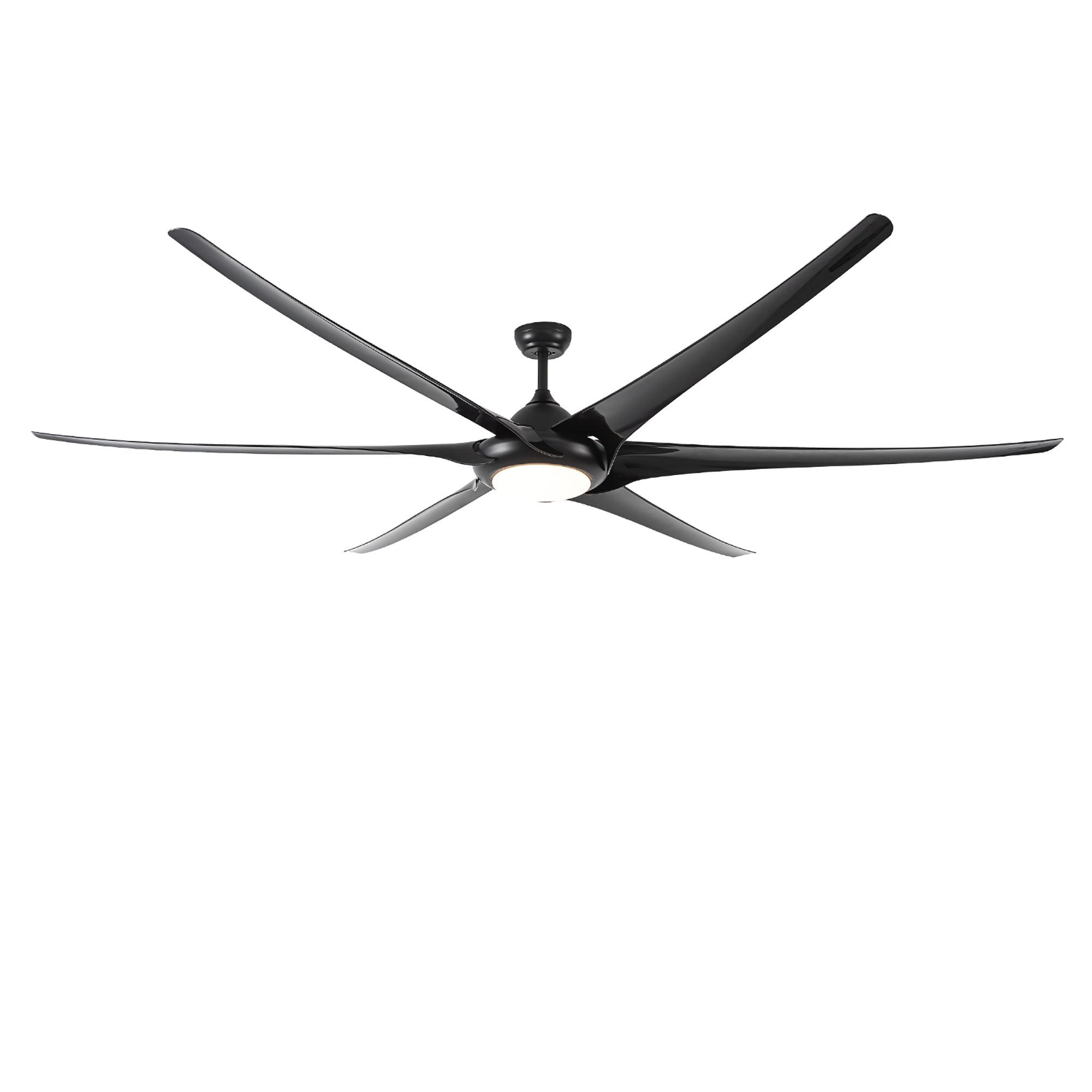 20 in W x 6 in H Ceiling Fan in Black and White with Lights Dimmable LED