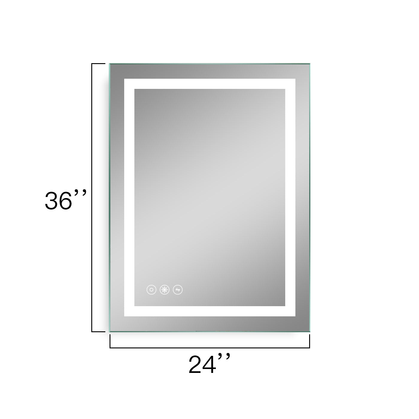 Rectangular Frameless Anti-Fog Wall Mounted Dimmable LED Bathroom Vanity Mirror