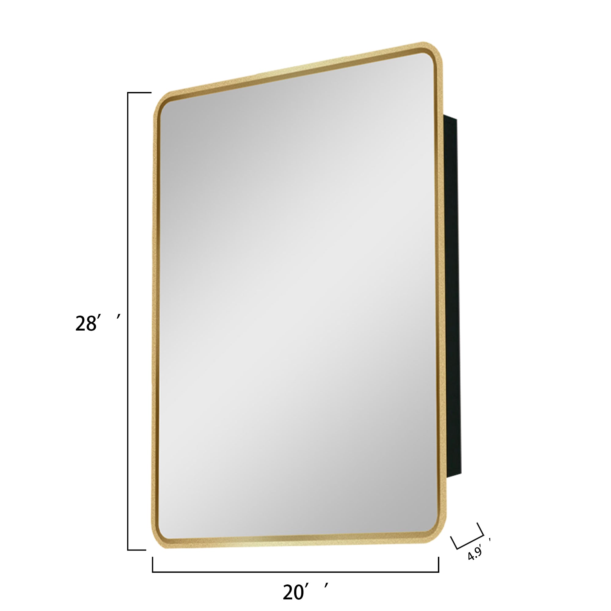2028 Iron Surface/Recessed Mount Medicine Cabinet with Adjustable Shelves