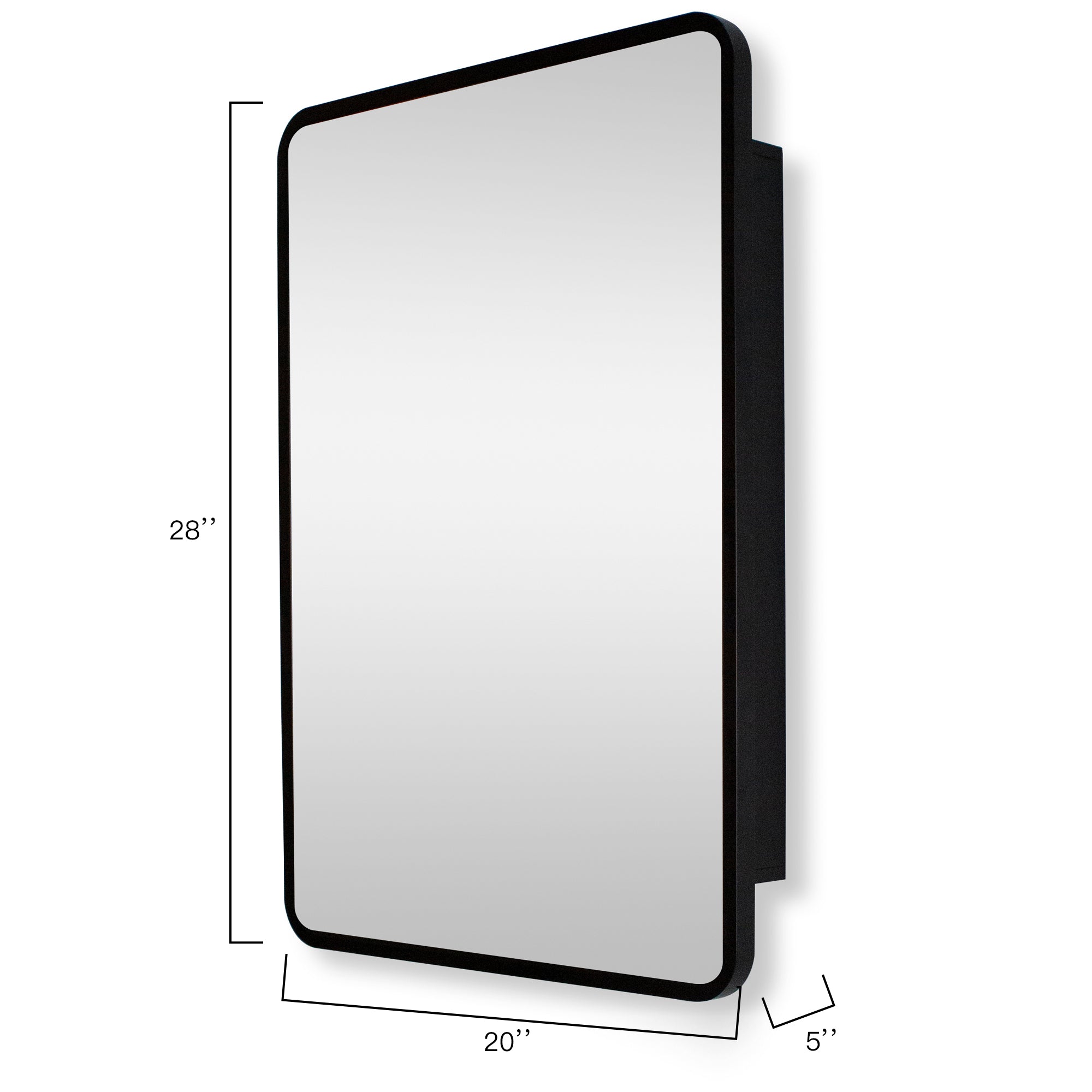 2028 Rectangular Framed Surface/Recessed Mount Mirrored Medicine Cabinet with Shelves