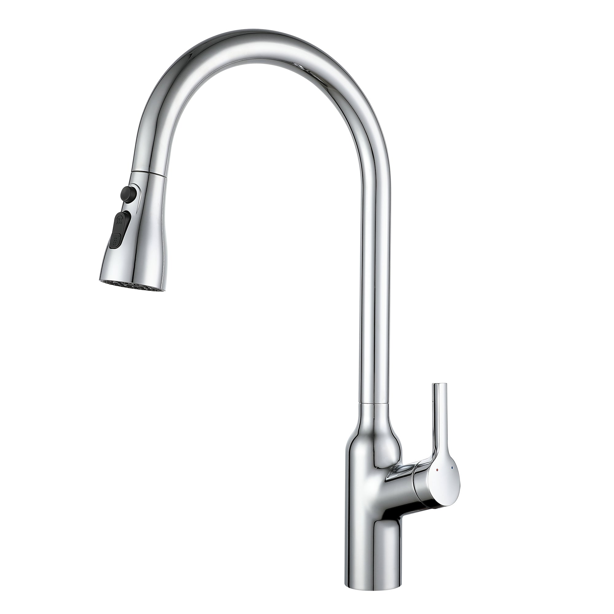 Single Handle Deck Mounted High Arc Pull Down Brass Kitchen Faucet(606)