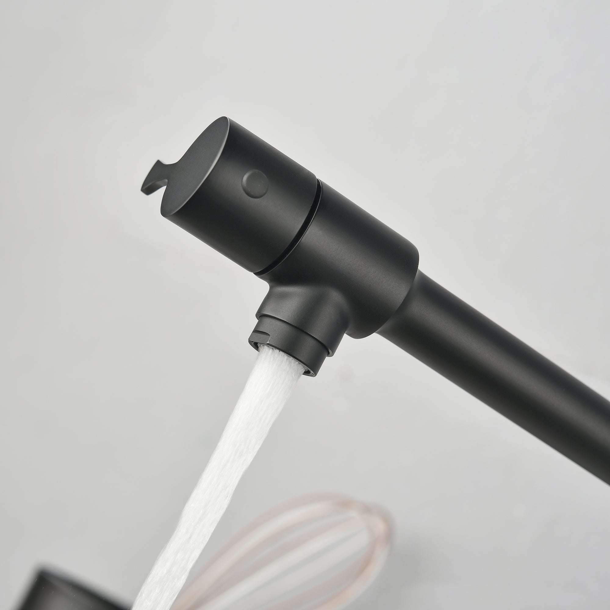 Single Handle Wall Mounted Pull Out Stainless Steel Kitchen Faucet