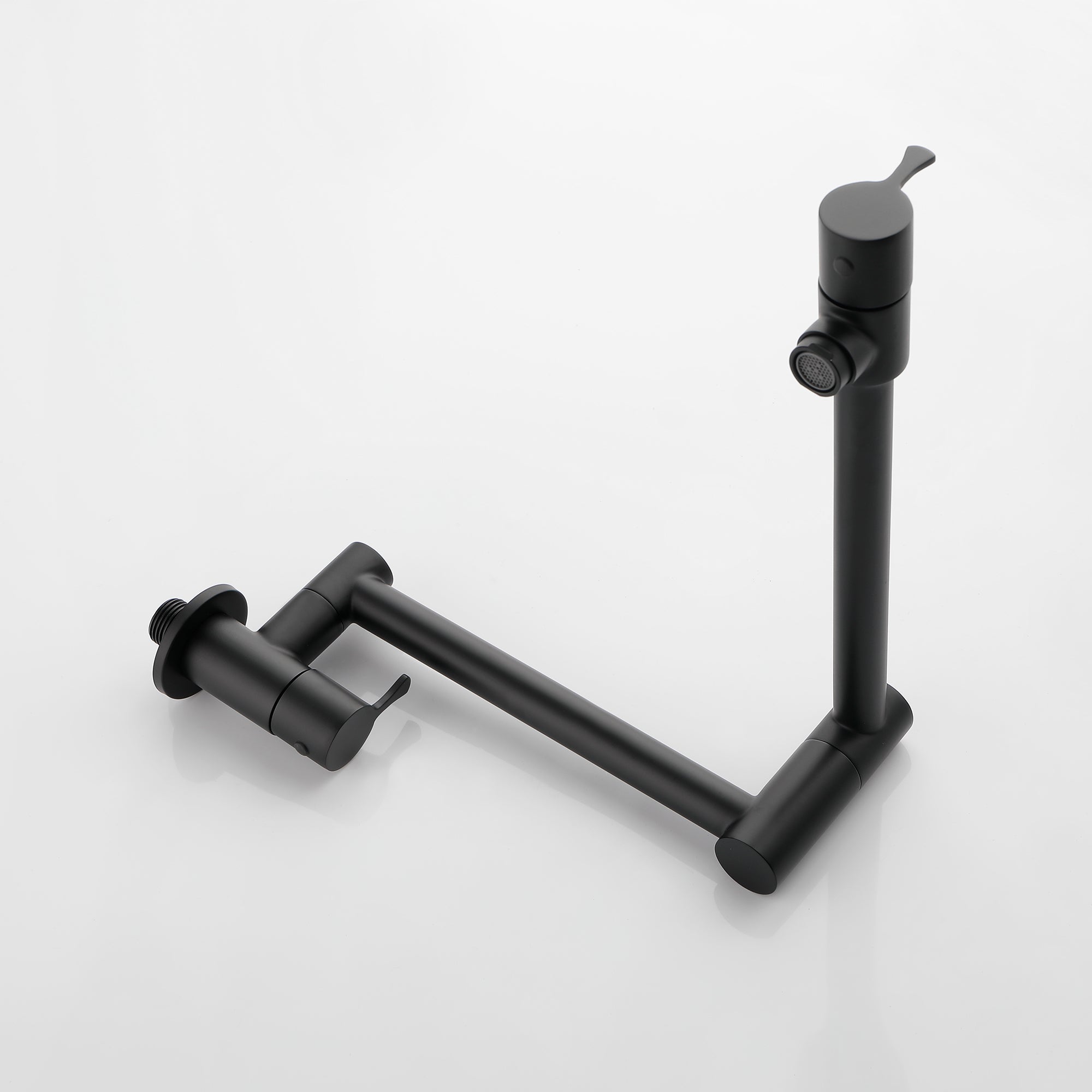 Single Handle Wall Mounted Pull Out Stainless Steel Kitchen Faucet