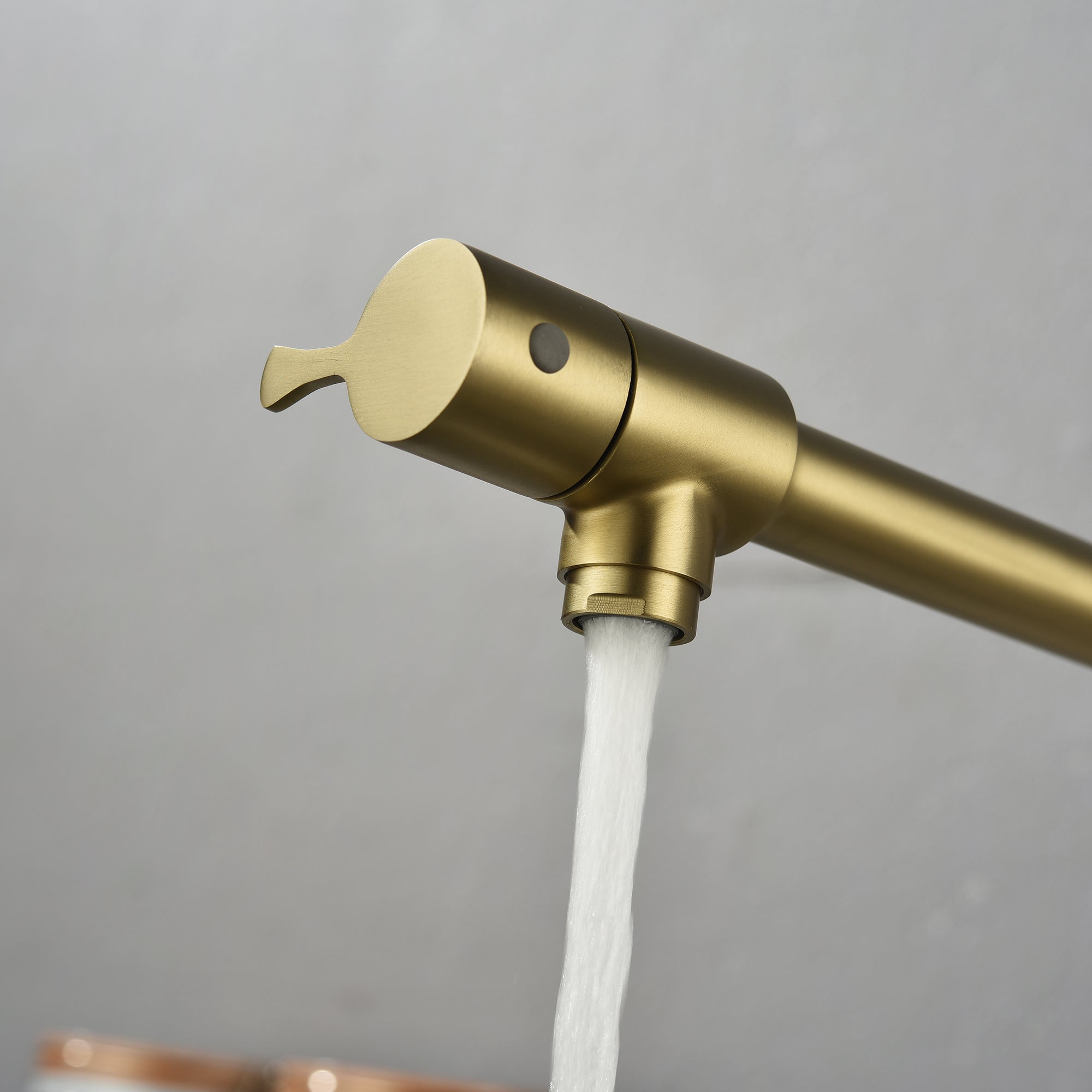 Single Handle Wall Mounted Pull Out Stainless Steel Kitchen Faucet