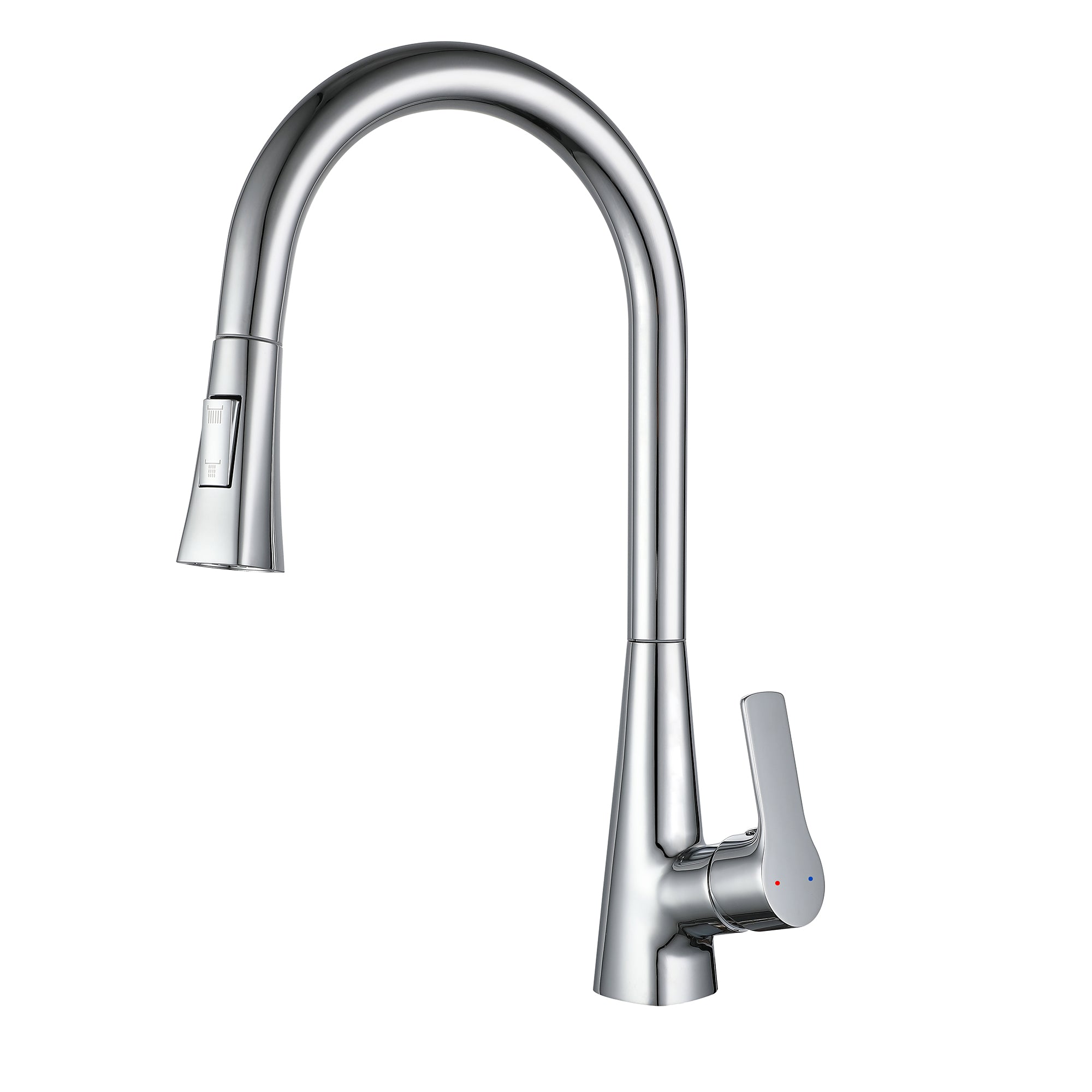 Single Handle Deck Mounted High Arc Pull Down Brass Kitchen Faucet(610)