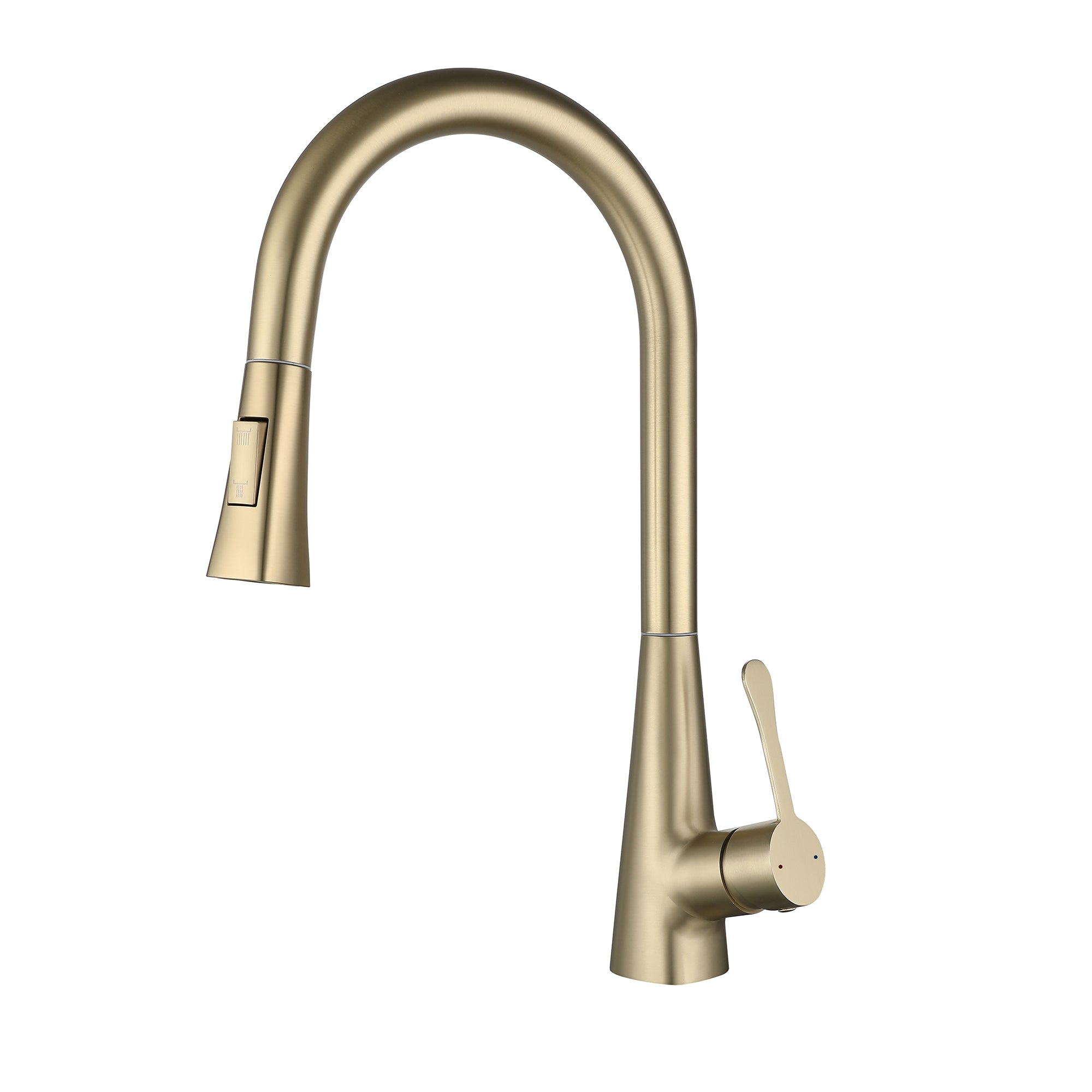 Single Handle Deck Mounted High Arc Pull Down Brass Kitchen Faucet(610)