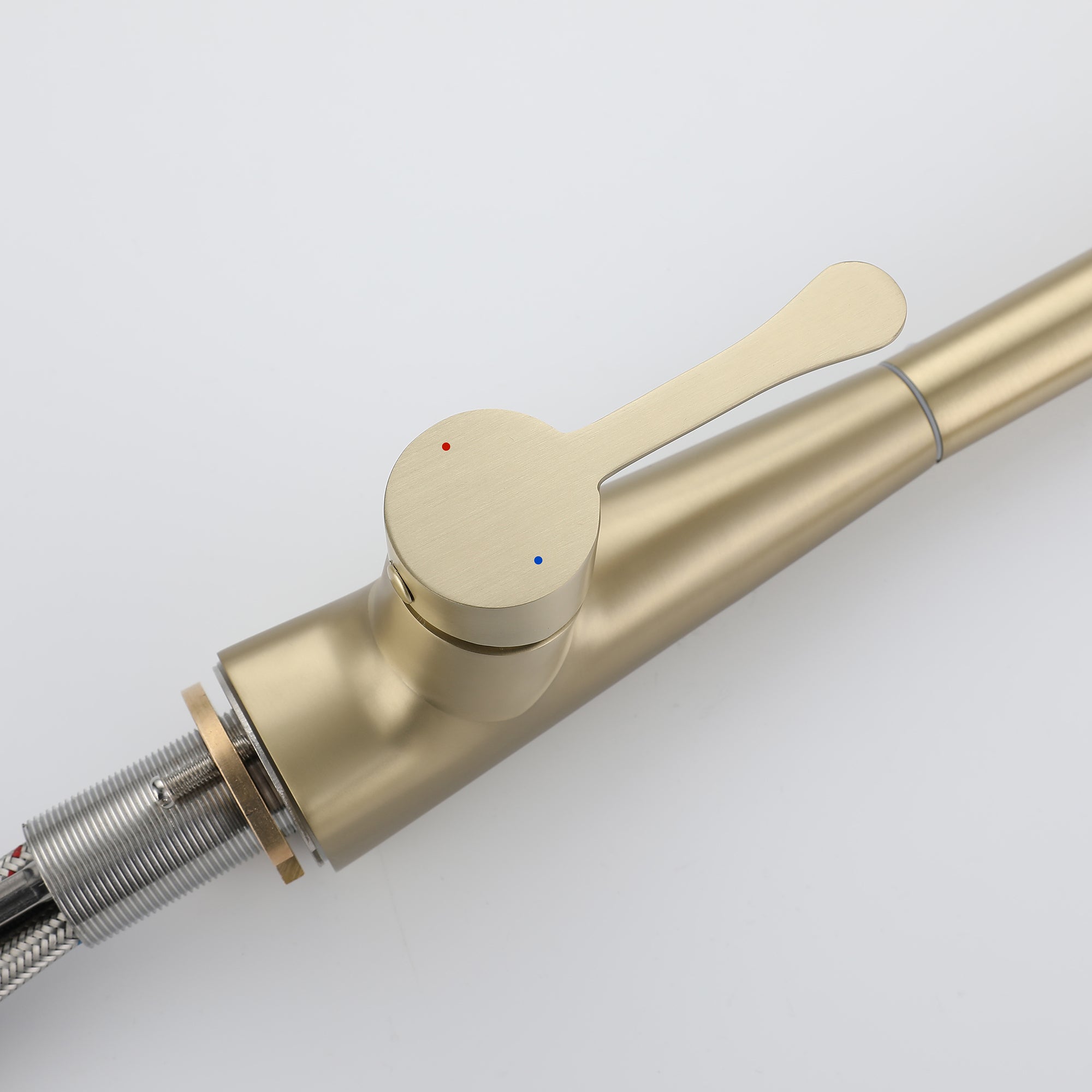 Single Handle Deck Mounted High Arc Pull Down Brass Kitchen Faucet(610)