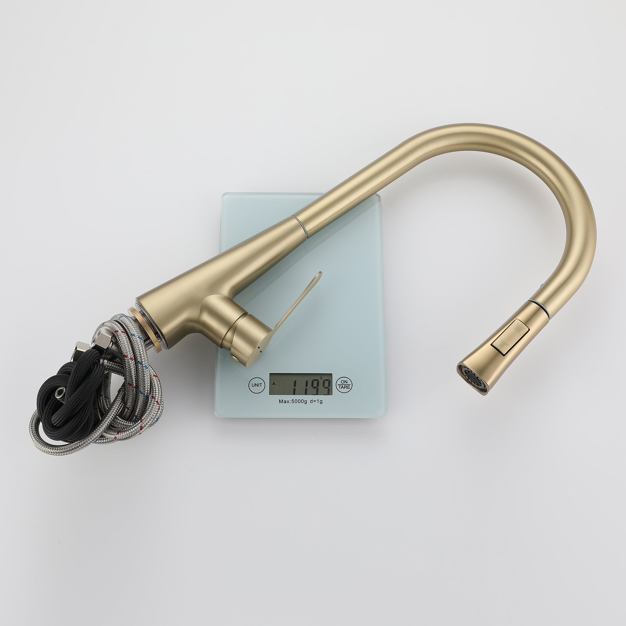 Single Handle Deck Mounted High Arc Pull Down Brass Kitchen Faucet(610)