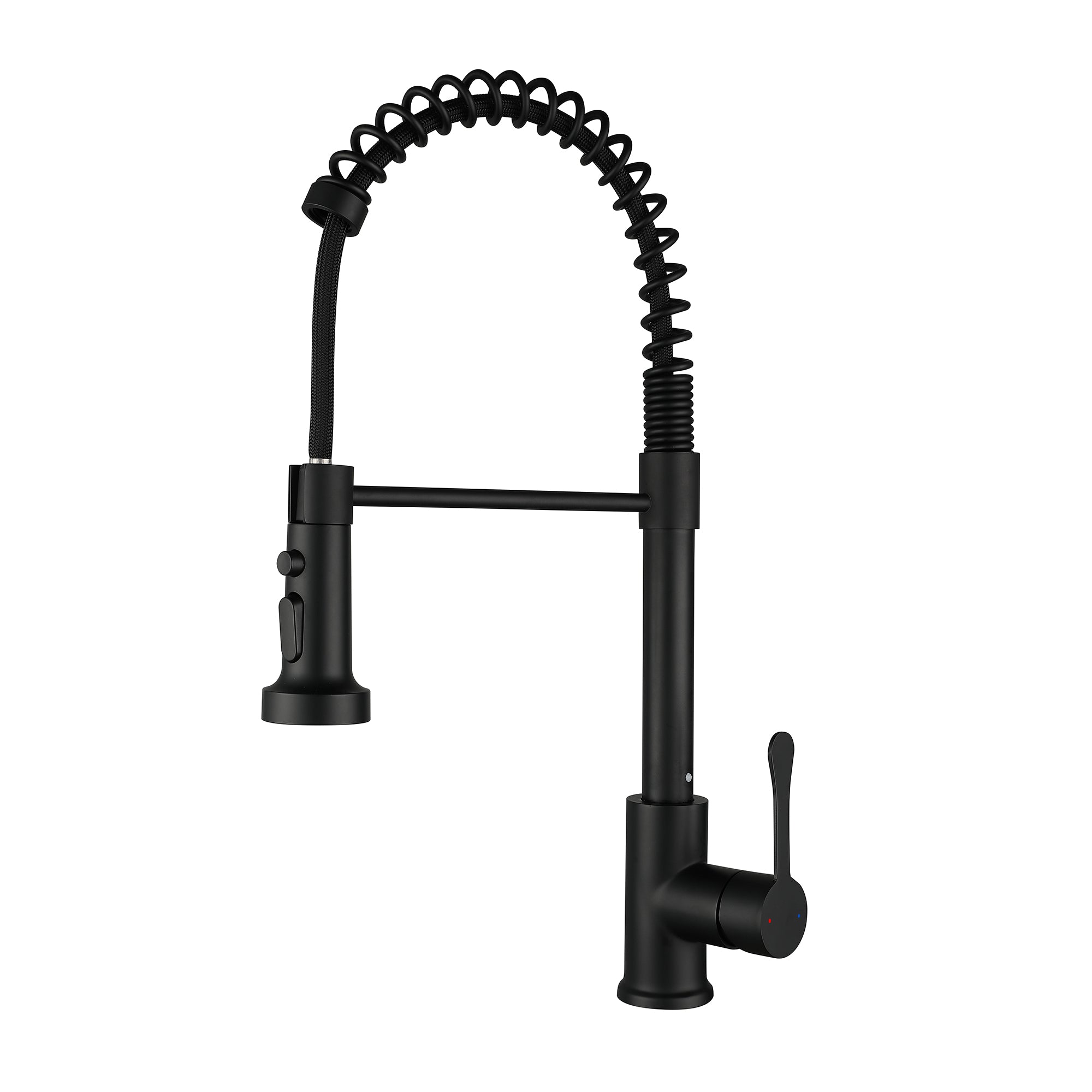 Single Handle Deck Mounted High Arc Spring Neck Brass Kitchen Faucet(613)
