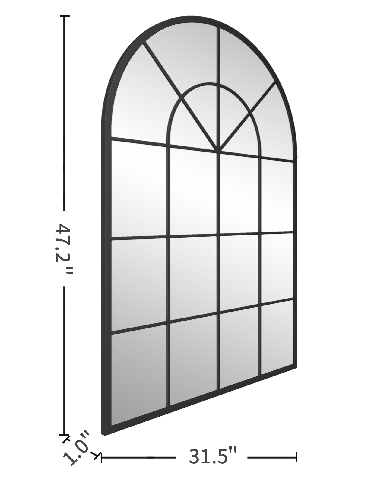 Rectangular Framed Wall Mounted Bathroom Vanity Mirror
