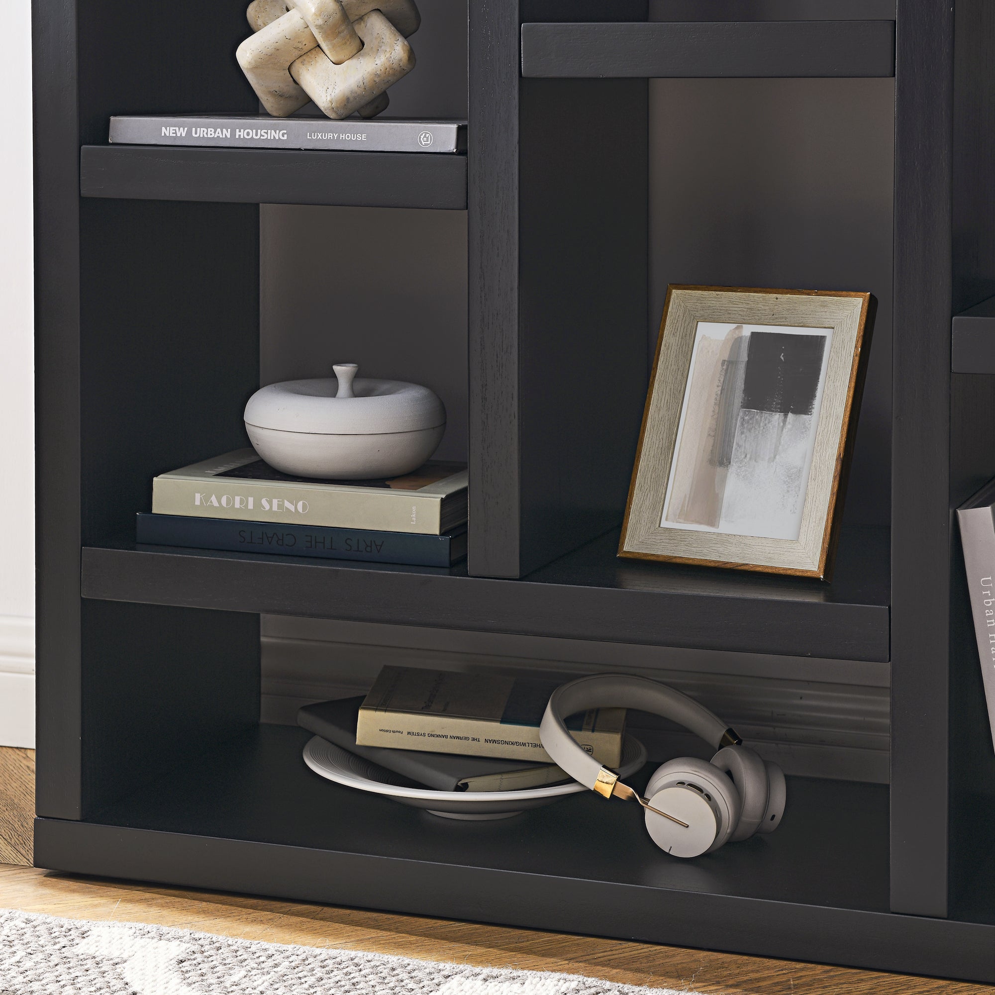 43 Inches Freestanding Open Wooden Open Shelf Storage Bookcase