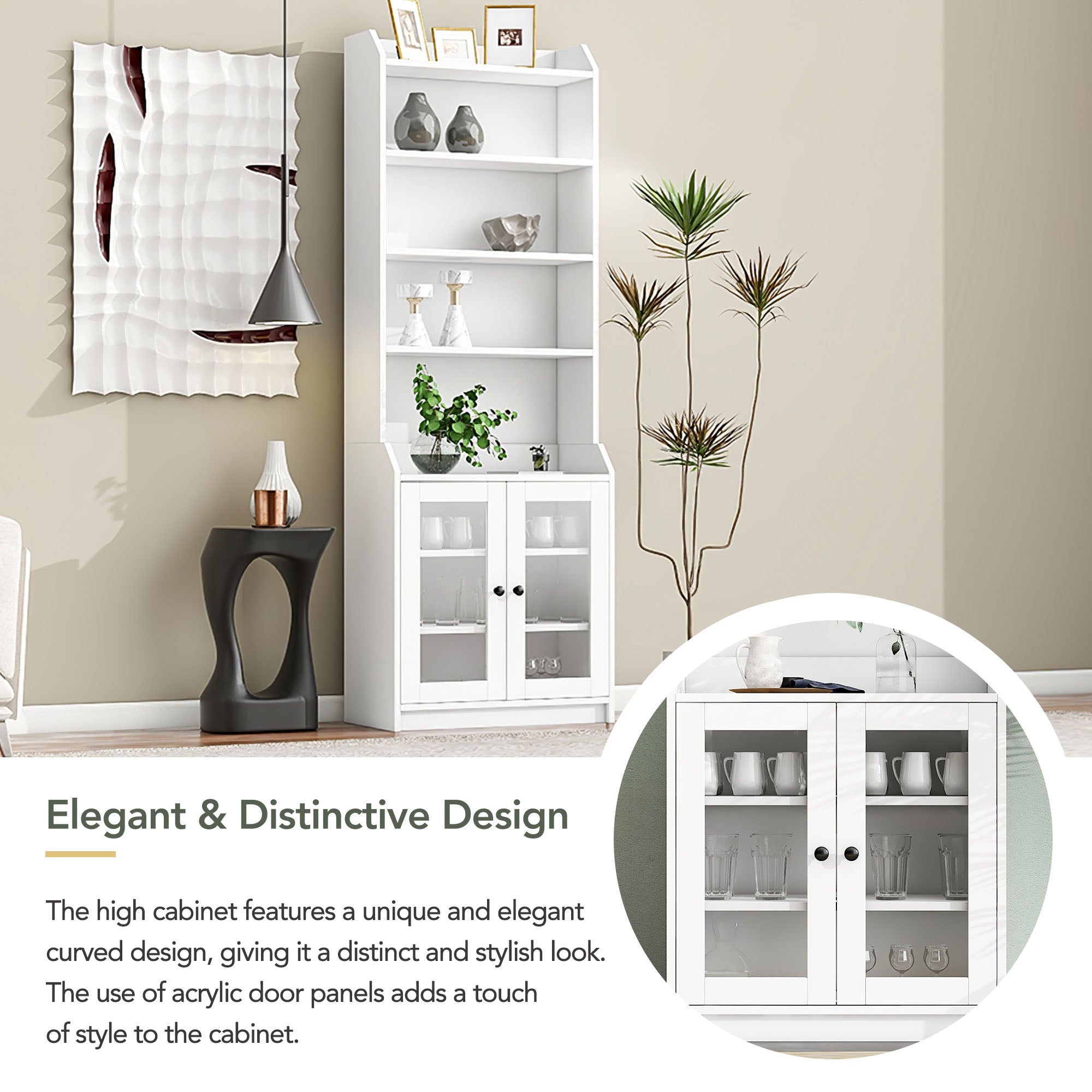 43 Inches Freestanding Open Wooden Open Shelf Storage Bookcase