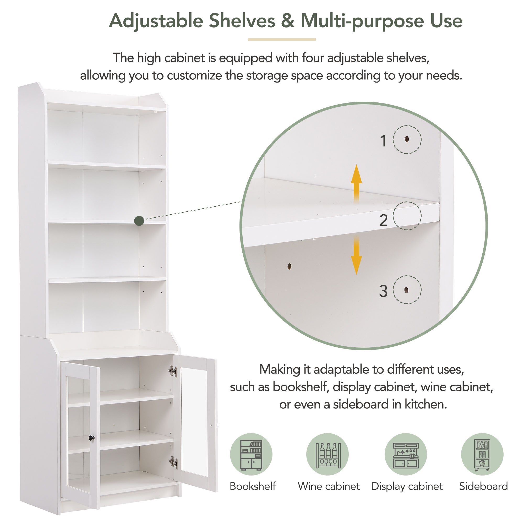 43 Inches Freestanding Open Wooden Open Shelf Storage Bookcase