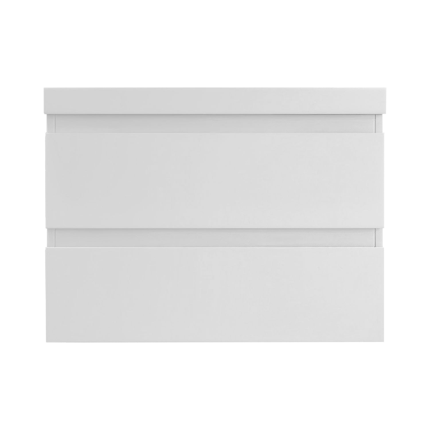 Wall-Mounted 2-drawer Bathroom Vanity Set with Integrated Resin Sink