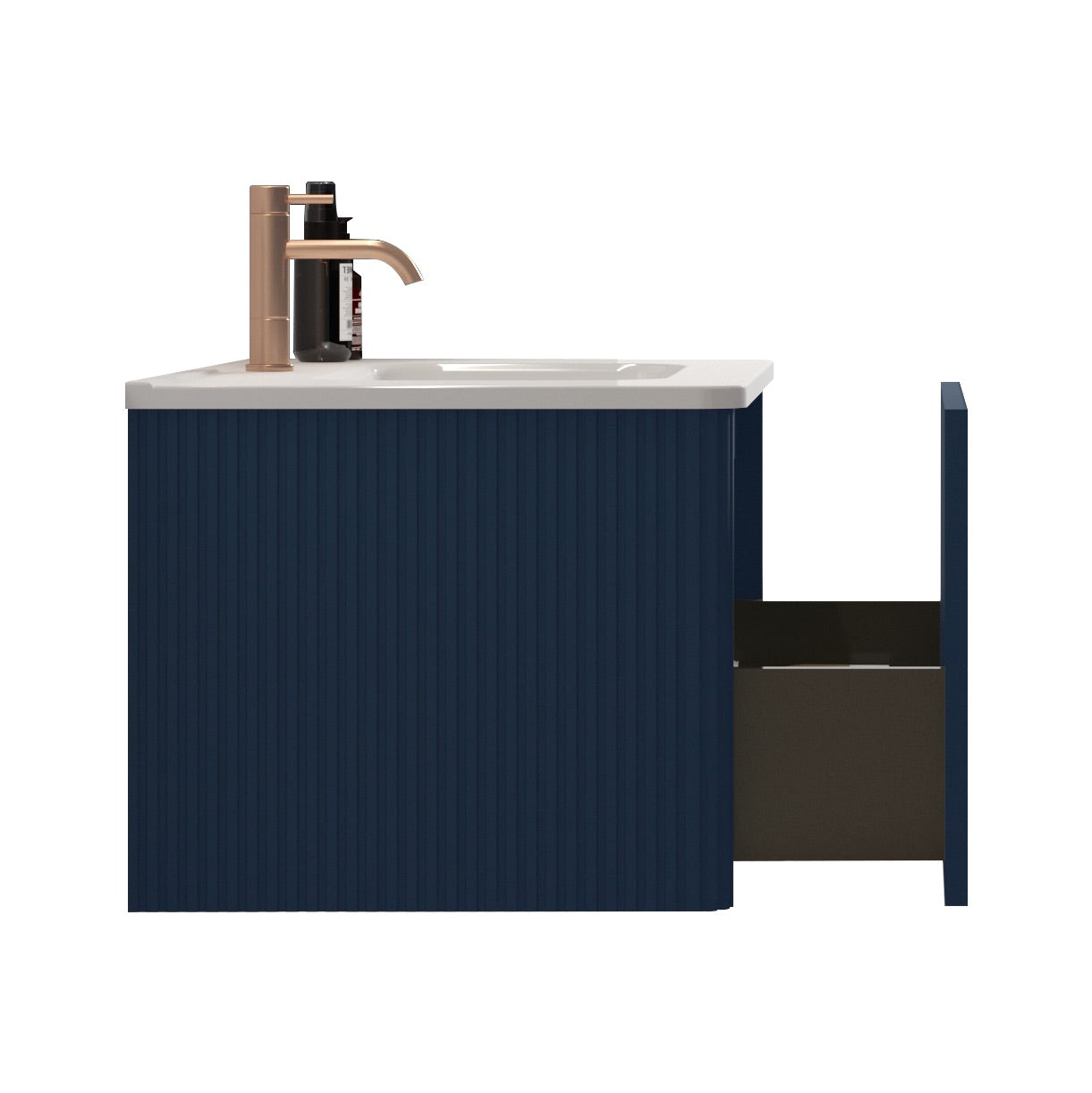 24 in./ 30 in./36 in. W Wall Mounted Bathroom Vanity with Integrated Ceramic Sink and Drawer