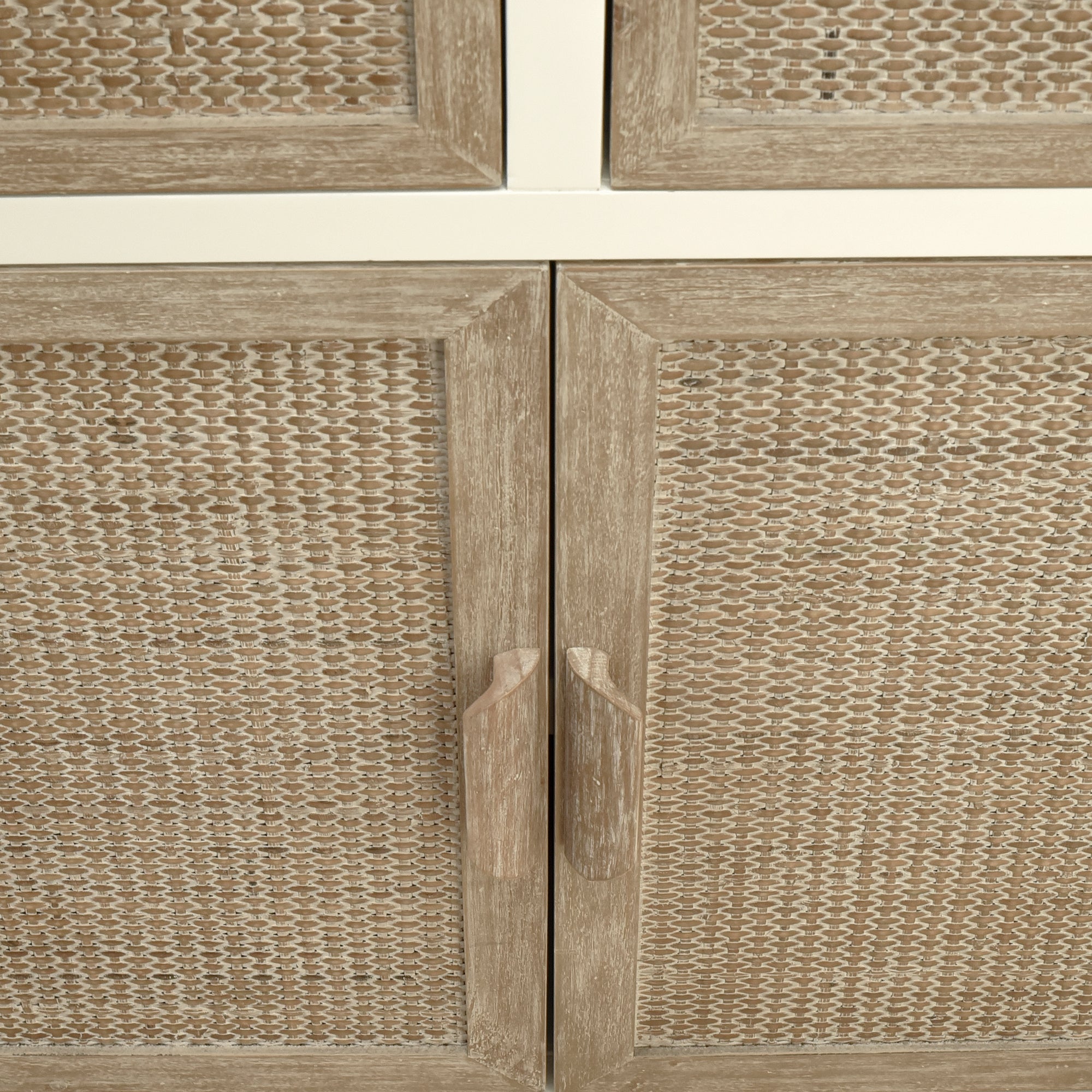 31" Tall MDF 2-Door Accent Cabinet in Antique White