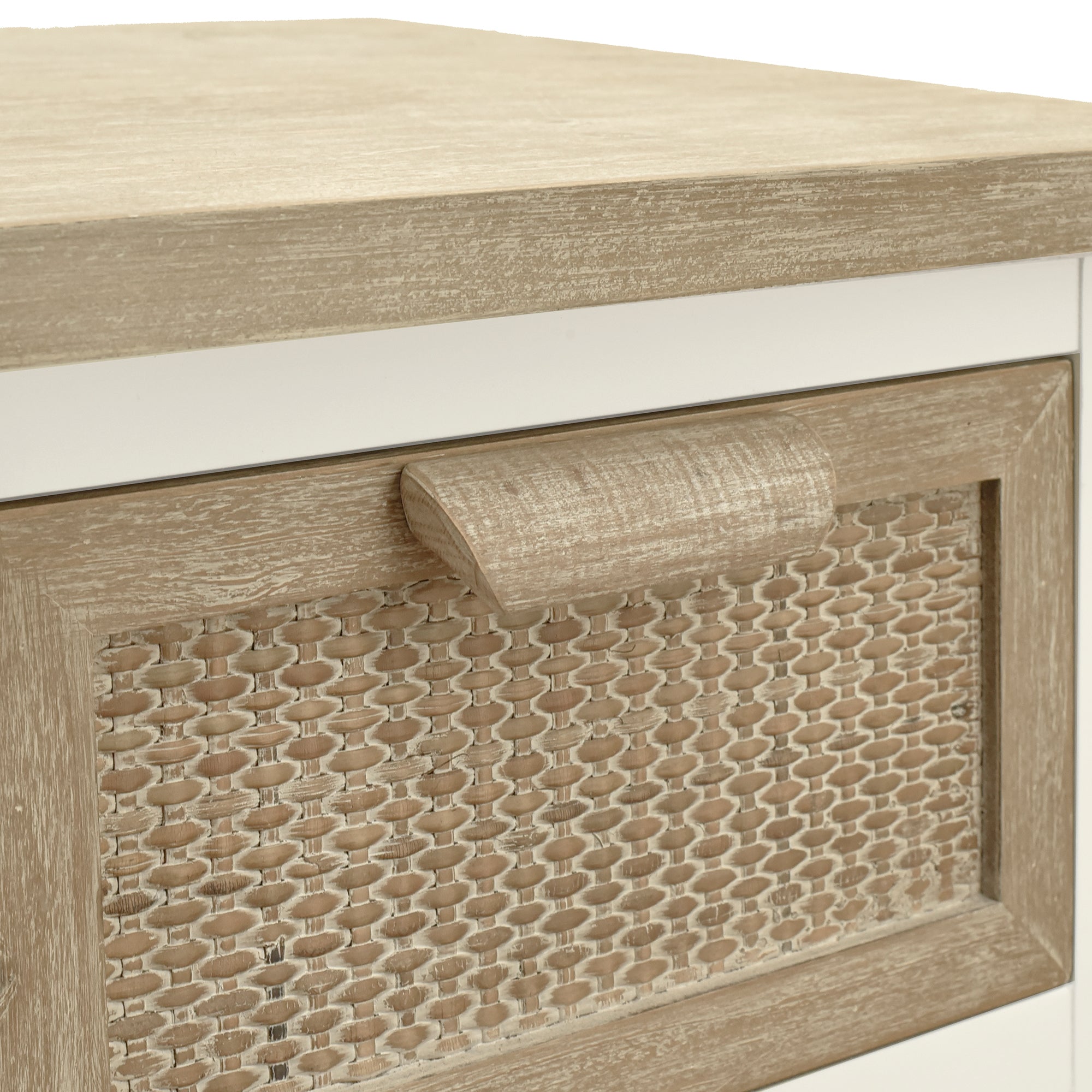 31" Tall MDF 2-Door Accent Cabinet in Antique White