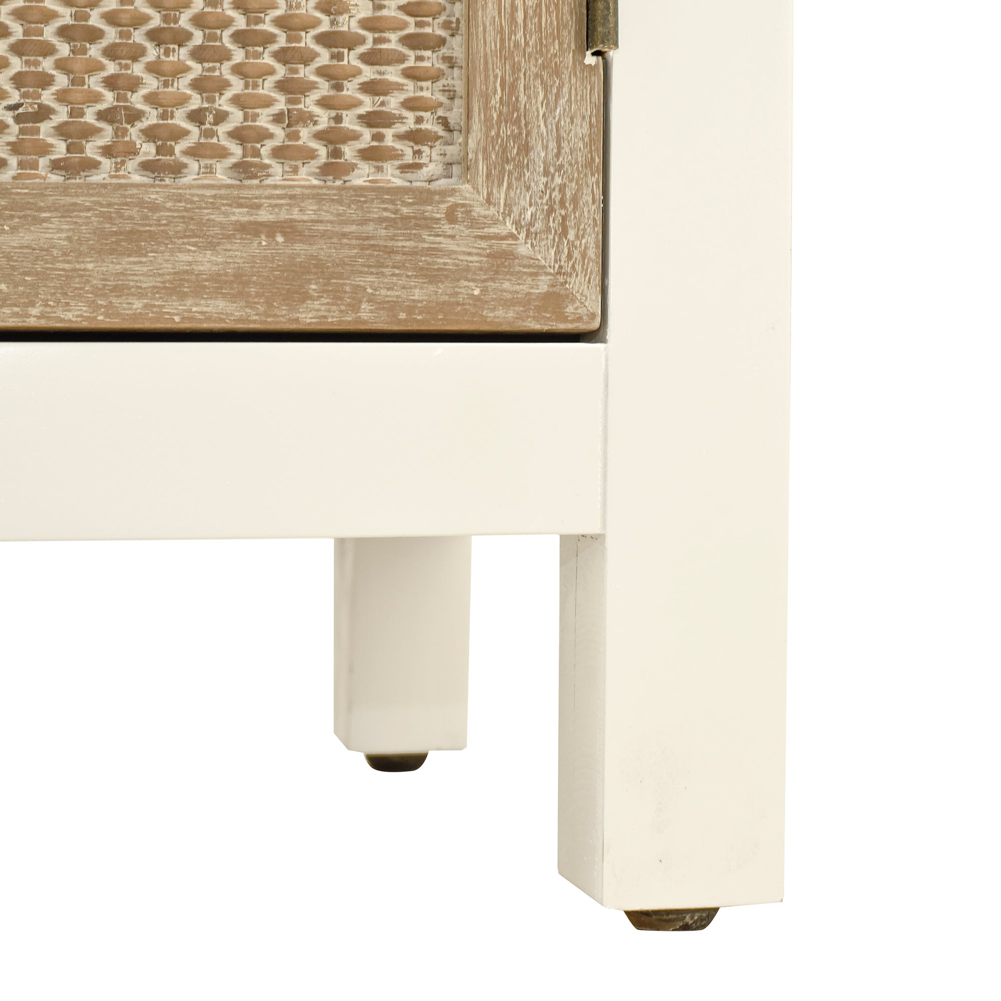 31" Tall MDF 2-Door Accent Cabinet in Antique White
