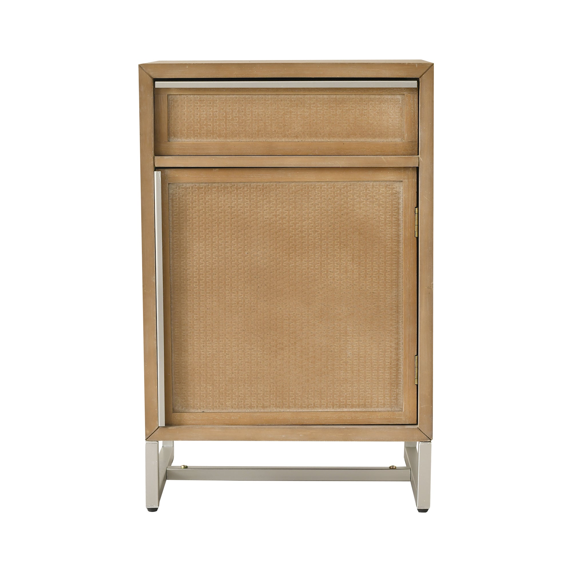 26" Tall Wood 1-Door Accent Cabinet in Antique brown
