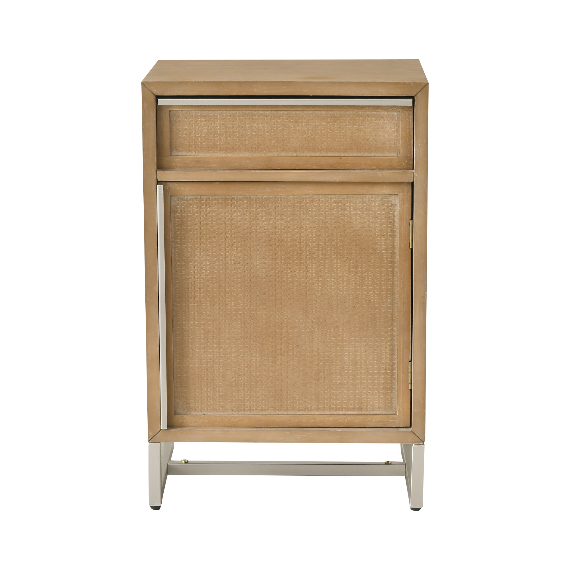 26" Tall Wood 1-Door Accent Cabinet in Antique brown