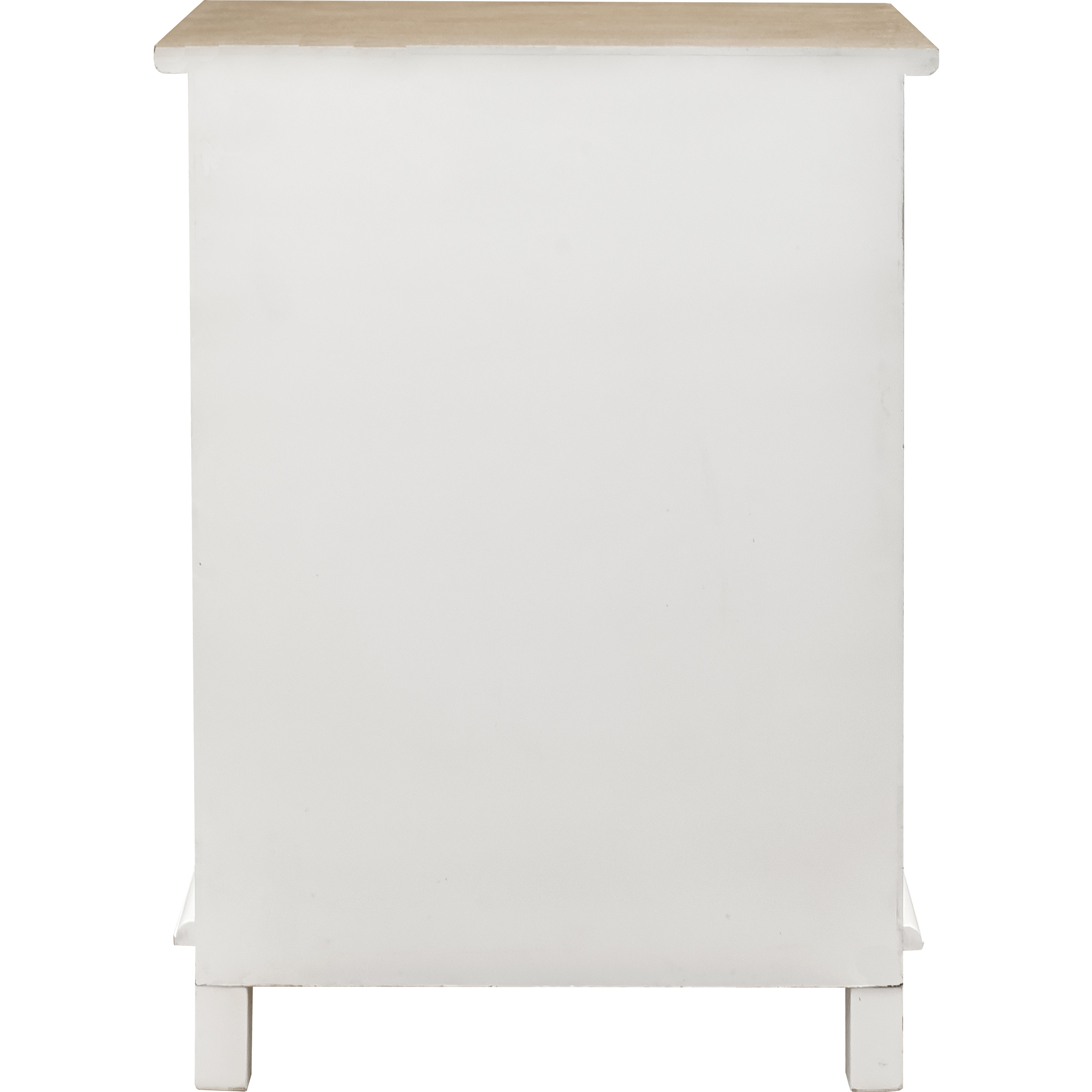 32" Tall Wood 4-Drawers Accent Cabinet in White Washed