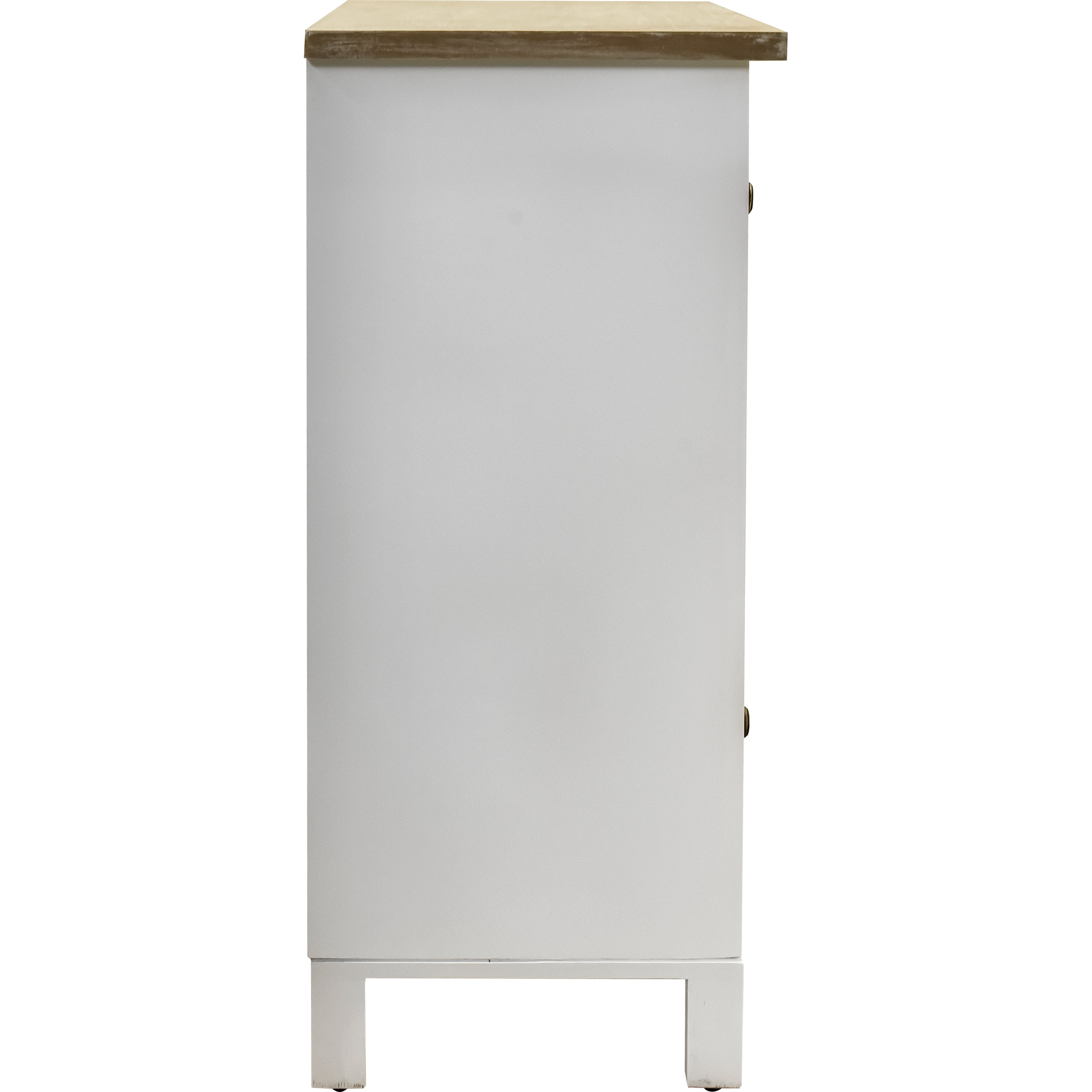 31.75" Tall Wood 1-Door Accent Cabinet in White Washed