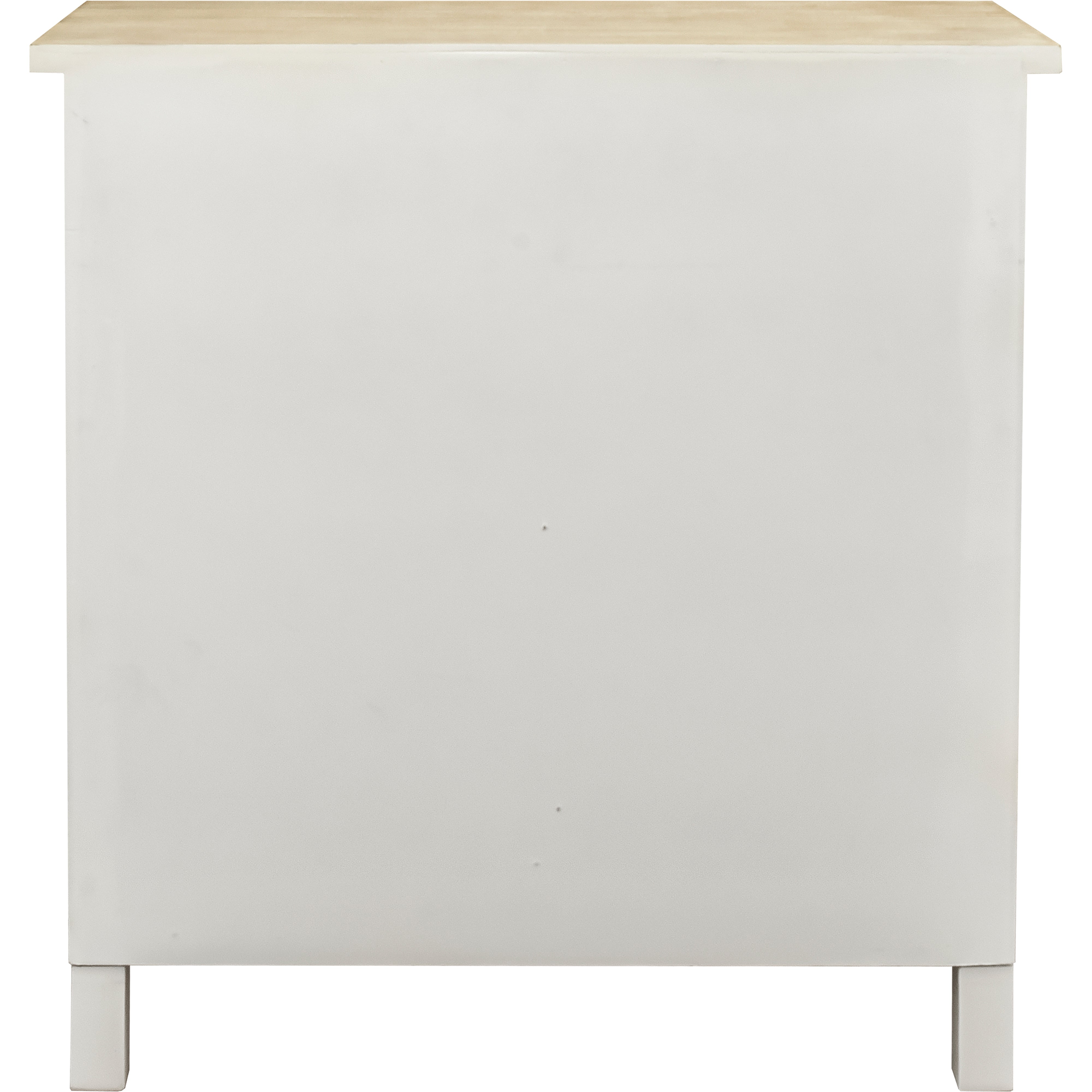 31.75" Tall Wood 1-Door Accent Cabinet in White Washed
