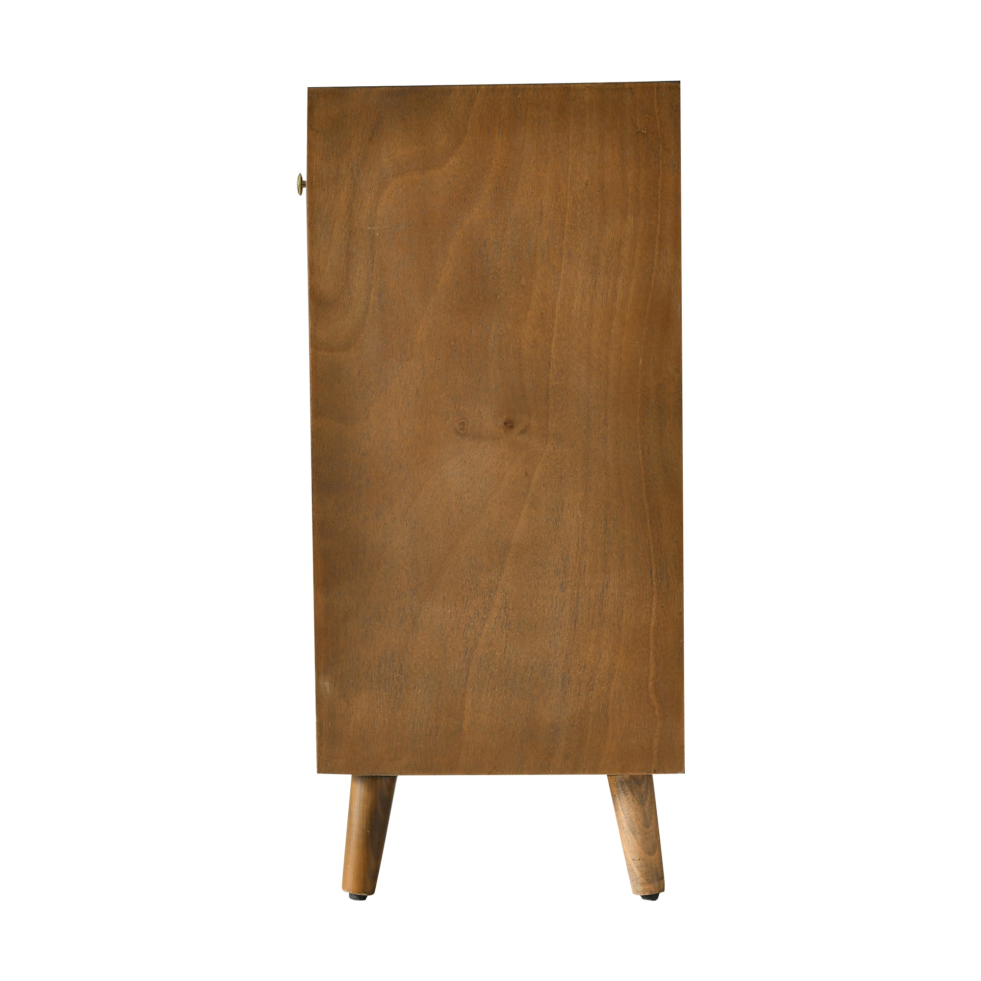 31.75" Tall Wood 5-Drawers Accent Cabinet in Antique Brown