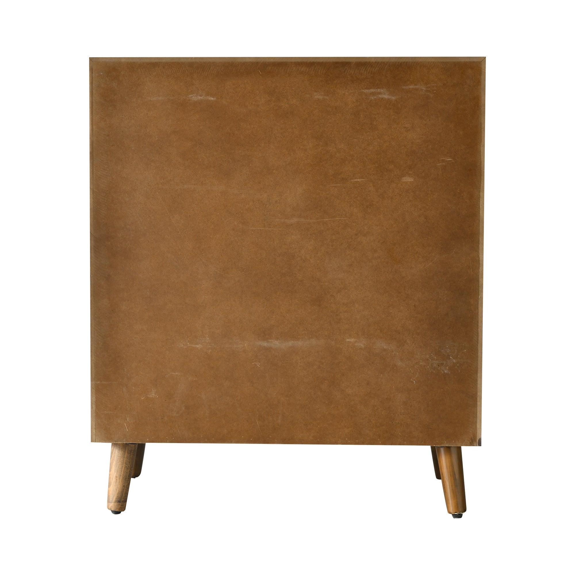 31.75" Tall Wood 5-Drawers Accent Cabinet in Antique Brown