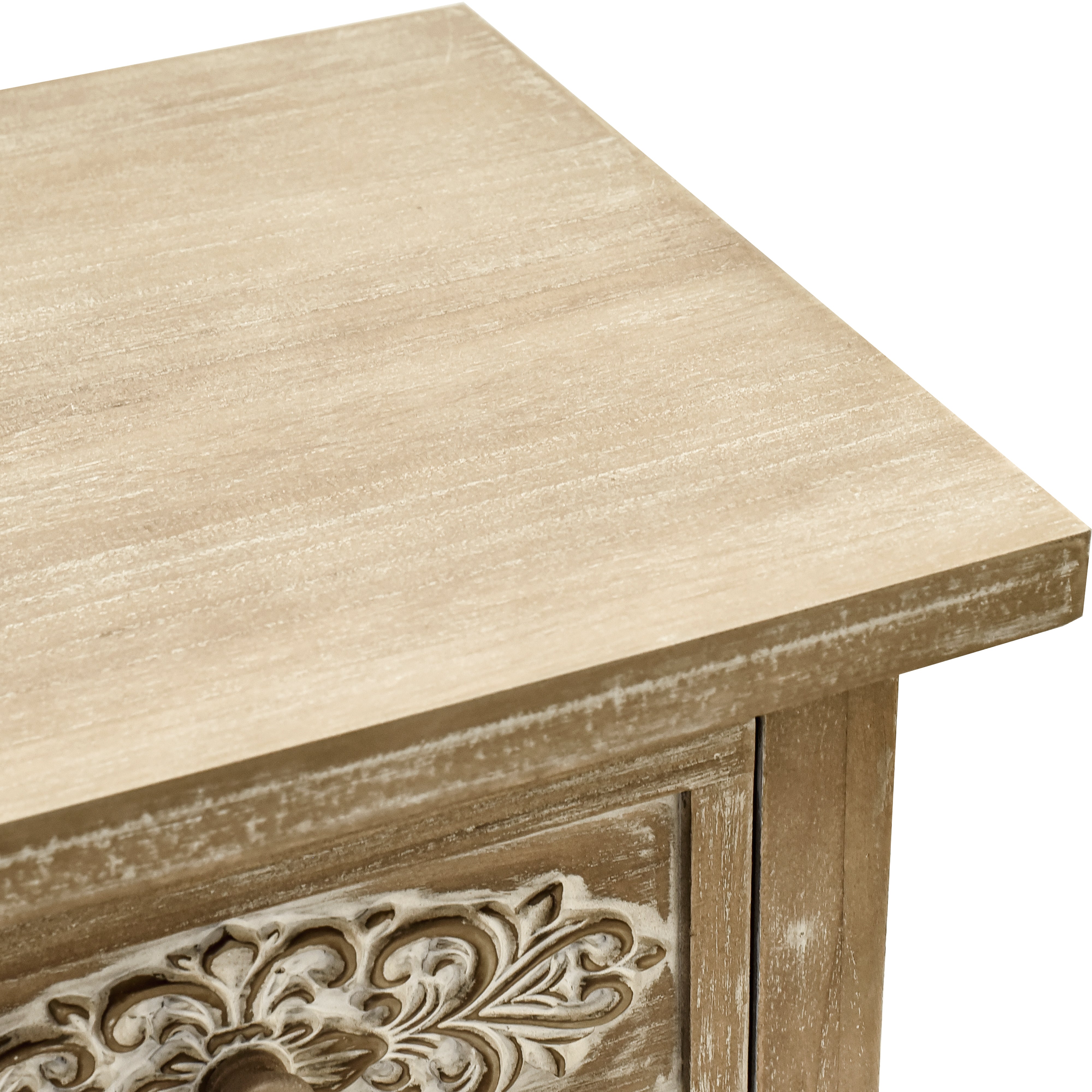 30.5" Tall Wood 5-Drawers Accent Cabinet in Antique Brown